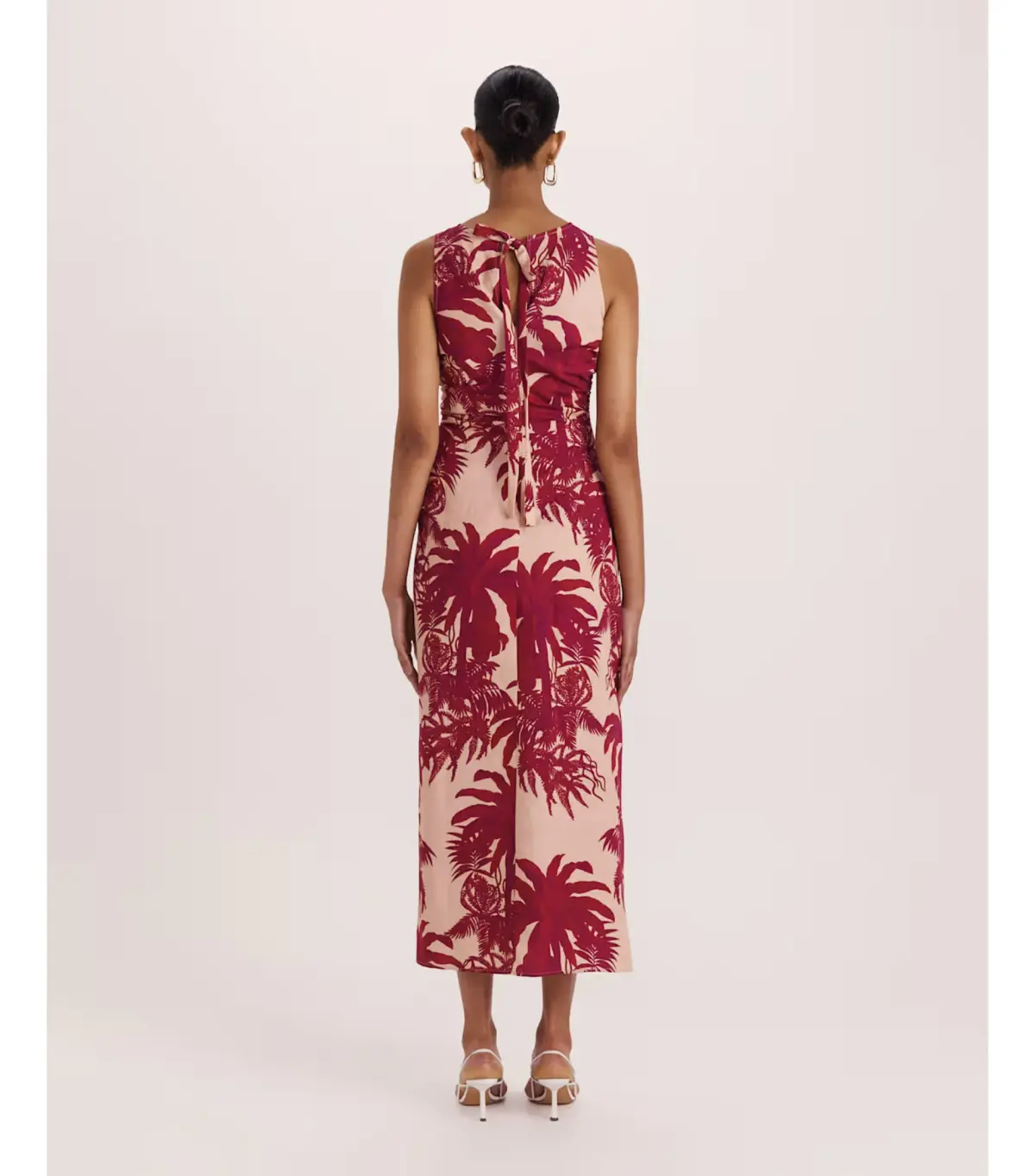 Saba Brielle Midi Dress Red Multi Size AU 12  - Image 5