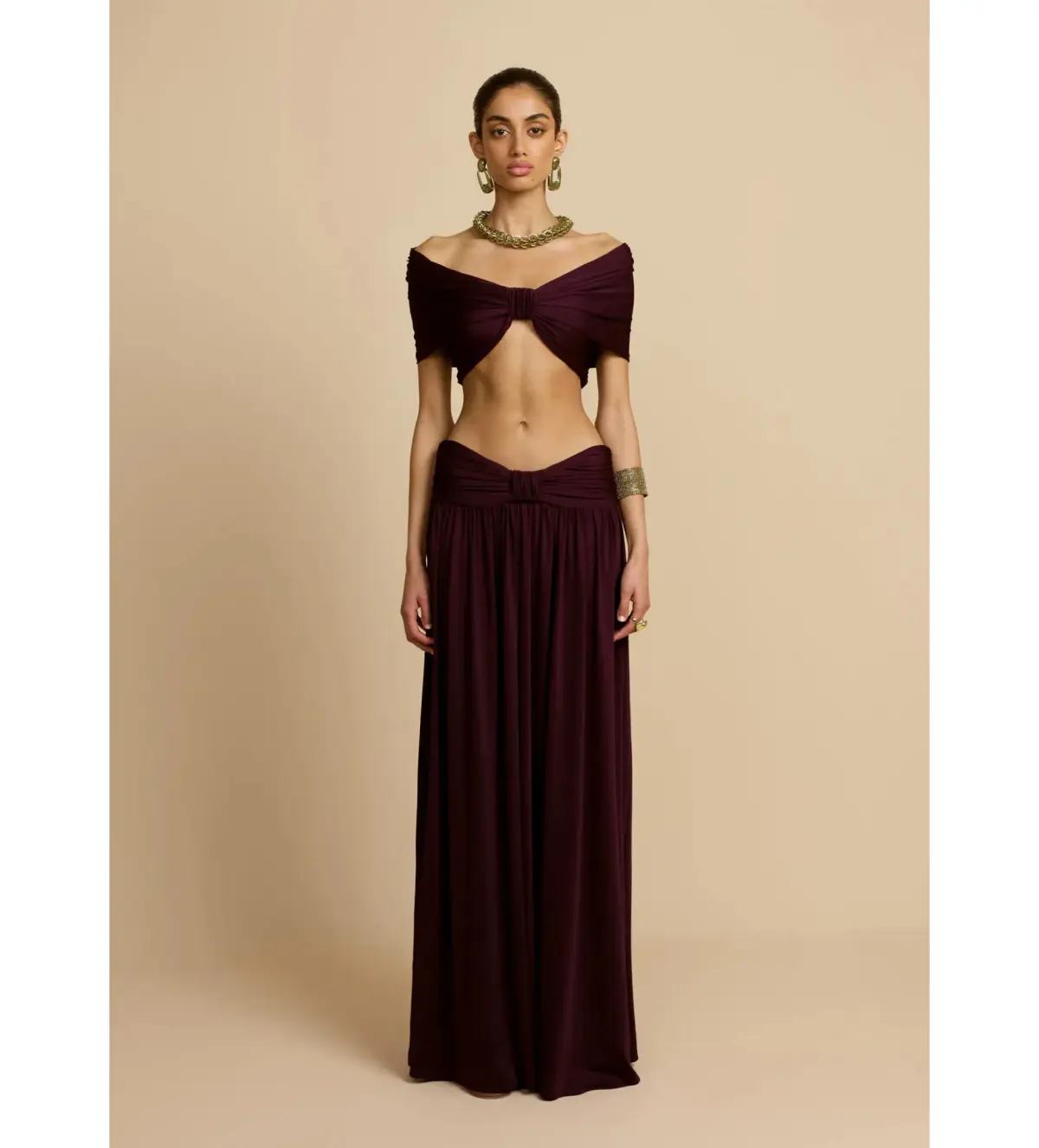 Arcina Ori Alessia Top and Maxi Skirt Set Plum Size S / AU 8 - Image 1