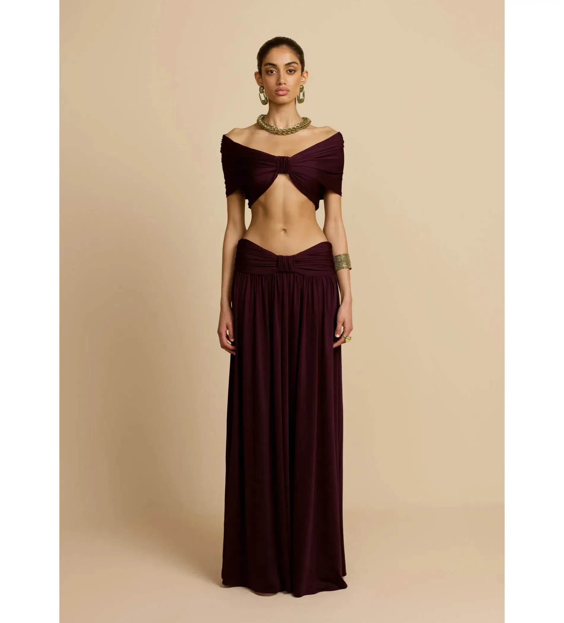 Arcina Ori Alessia Top and Maxi Skirt Set Plum Size S / AU 8 - Image 1
