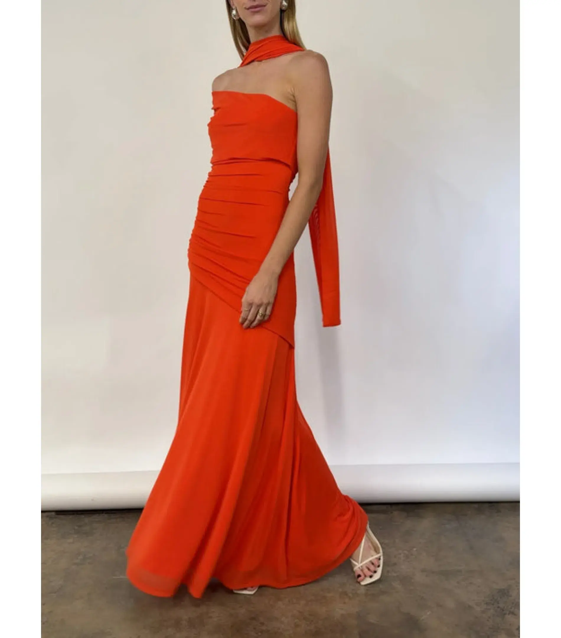 By Nicola Fiesta Off-Shoulder Maxi Dress in Fiesta Size AU 6 - Image 1