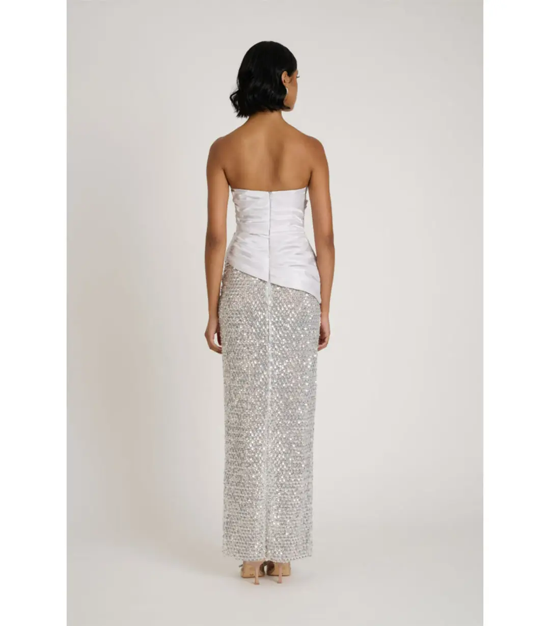 Eliya The Label Gia Maxi Gown Silver Size XS / AU 6 for rent on The Volte - main image