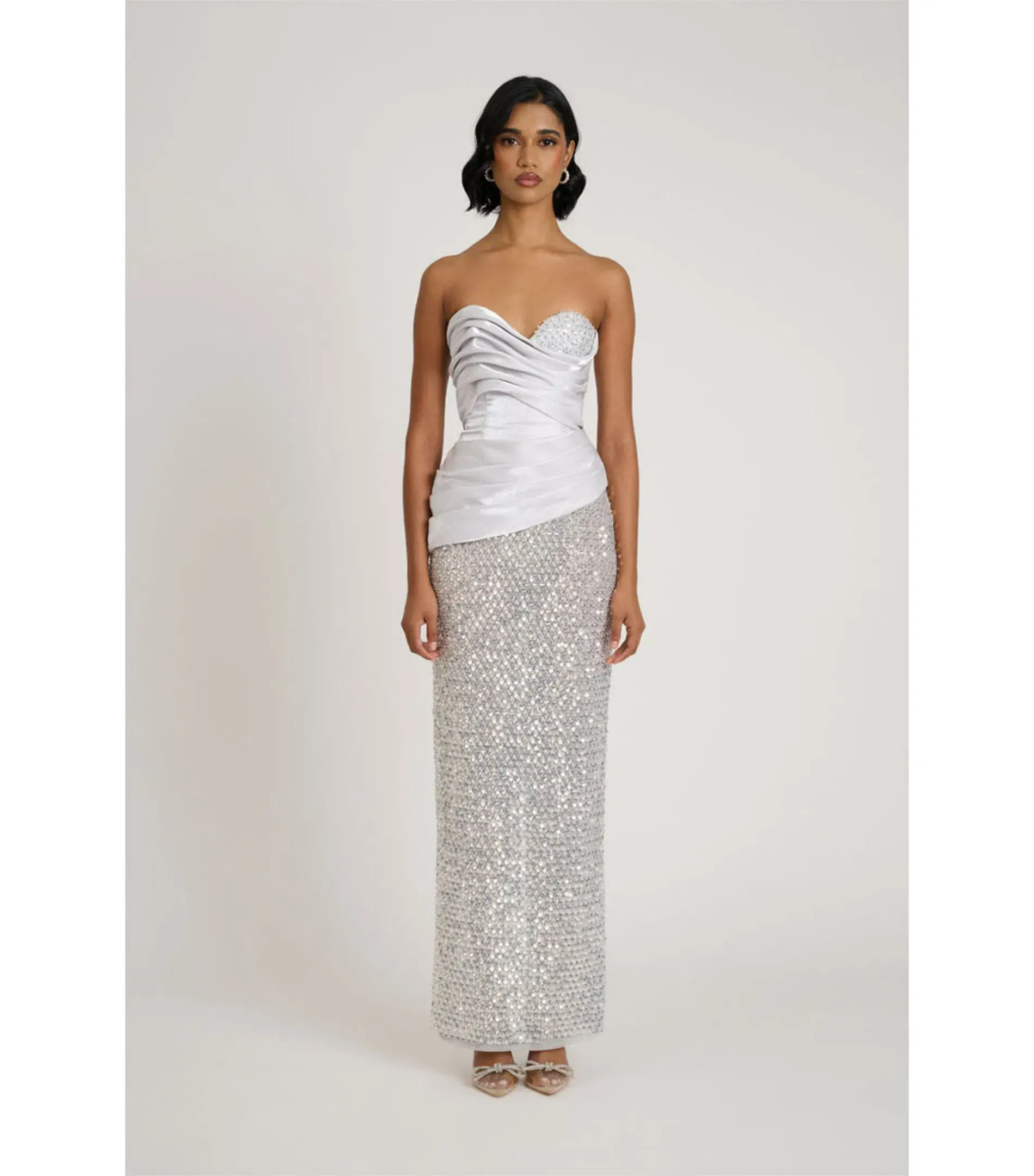 Eliya The Label Gia Maxi Gown Silver Size XS / AU 6 - Image 1