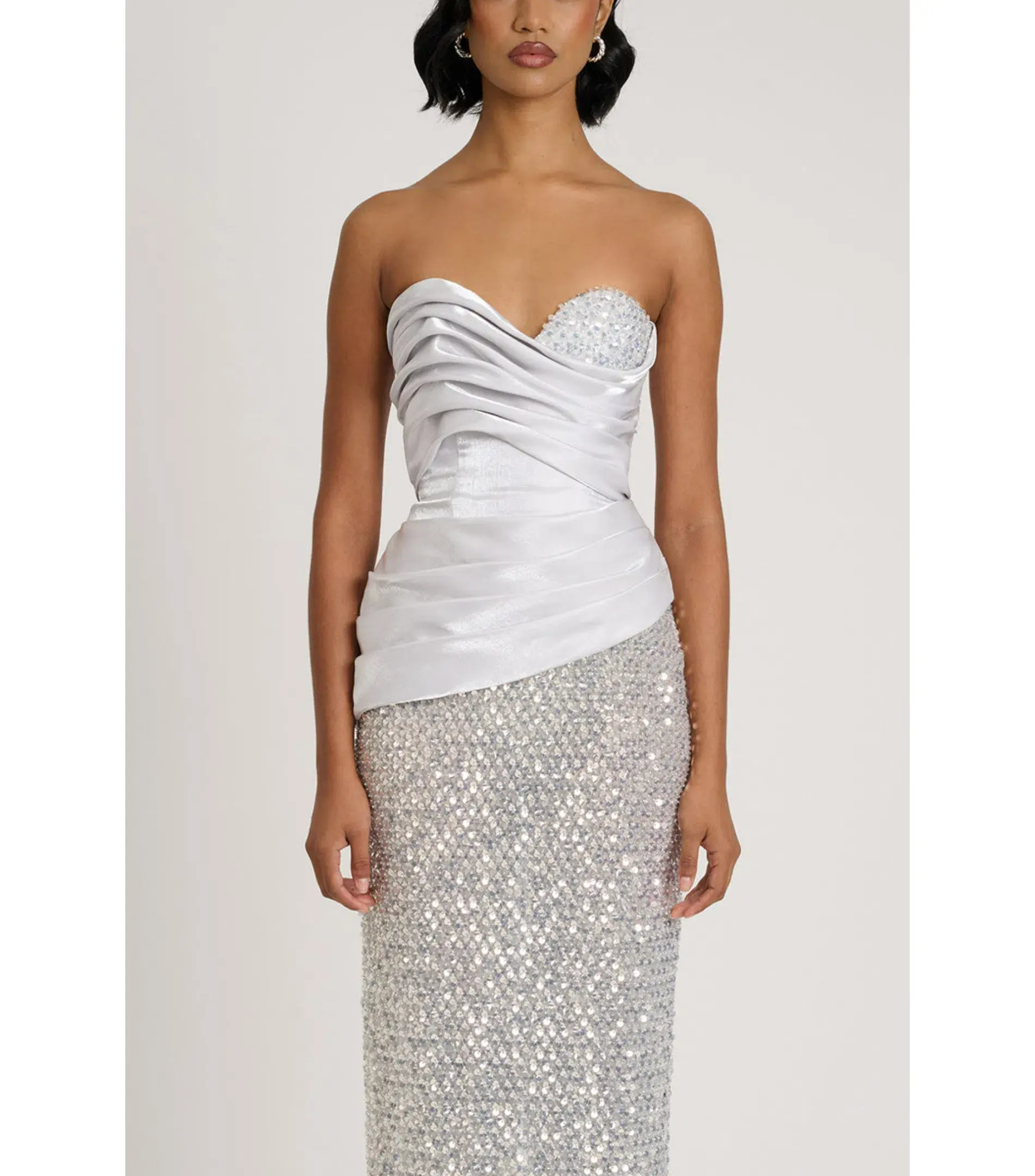 Eliya The Label Gia Maxi Gown Silver Size XS / AU 6 - Image 3