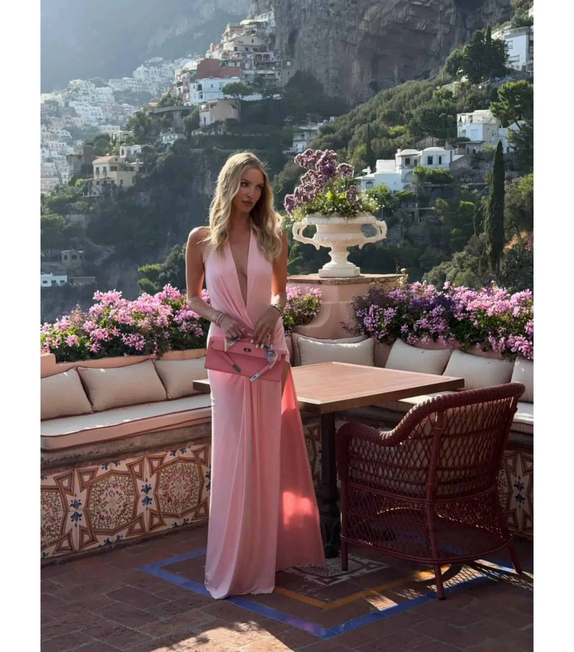 Natalie Rolt Winona Maxi Gown Blossom Pink Size 1 / AU 8 - Image 1