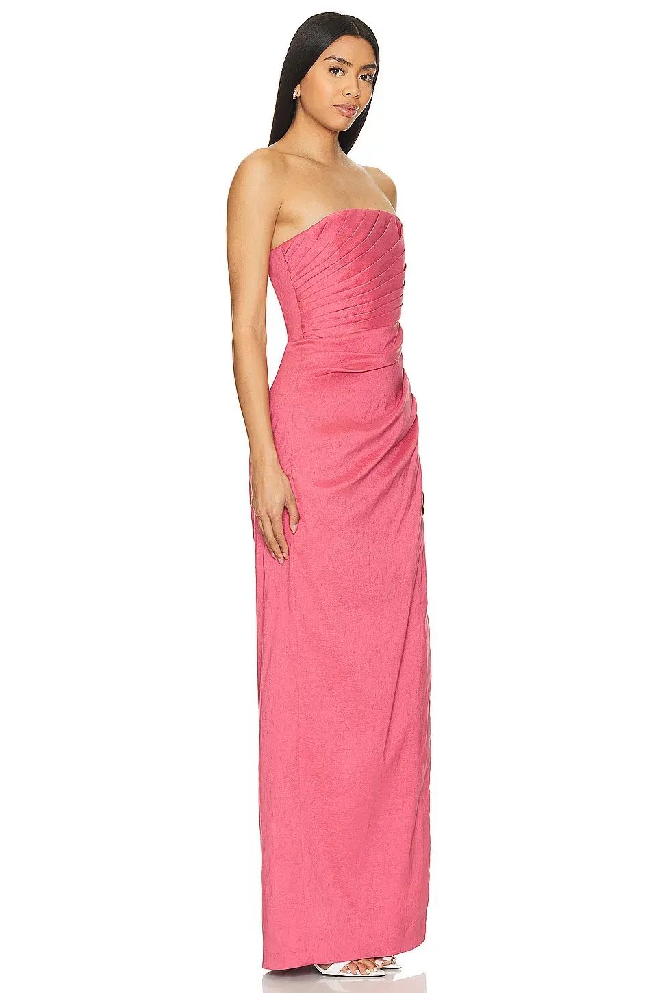 Rachel Gilbert Mira Strapless Maxi Gown Rose Size AU 6 - Image 2