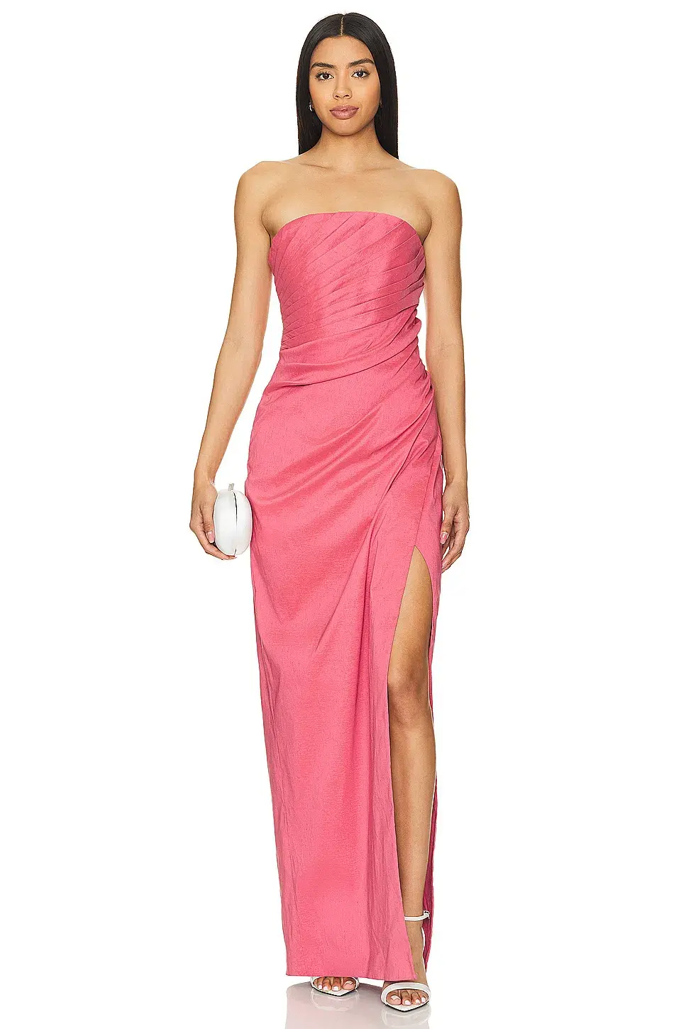Rachel Gilbert Mira Strapless Maxi Gown Rose Size AU 6 - Image 1