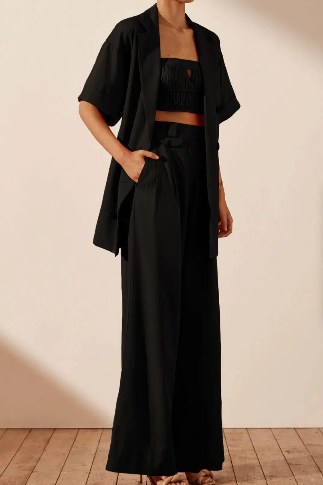 Shona Joy Black Blazer Dress Akua Size 8  - Image 6