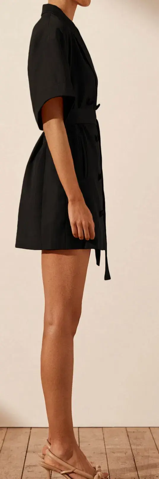 Shona Joy Black Blazer Dress Akua Size 8  - Image 4