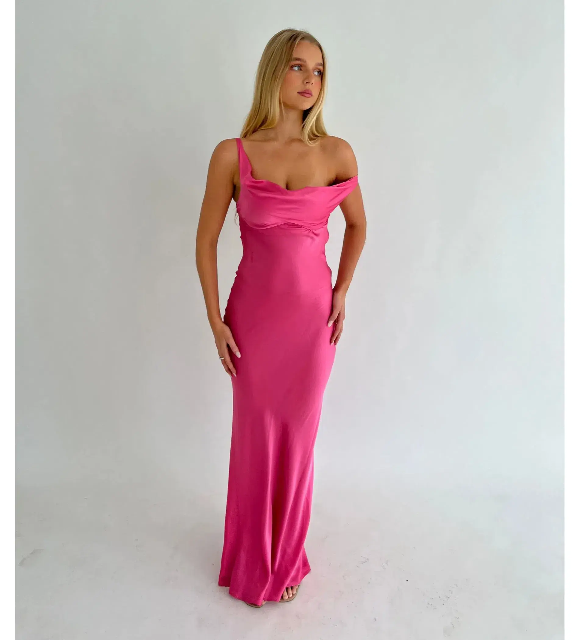 Natalie Rolt Monika Gown In Neon Pink Size 6  - Image 1