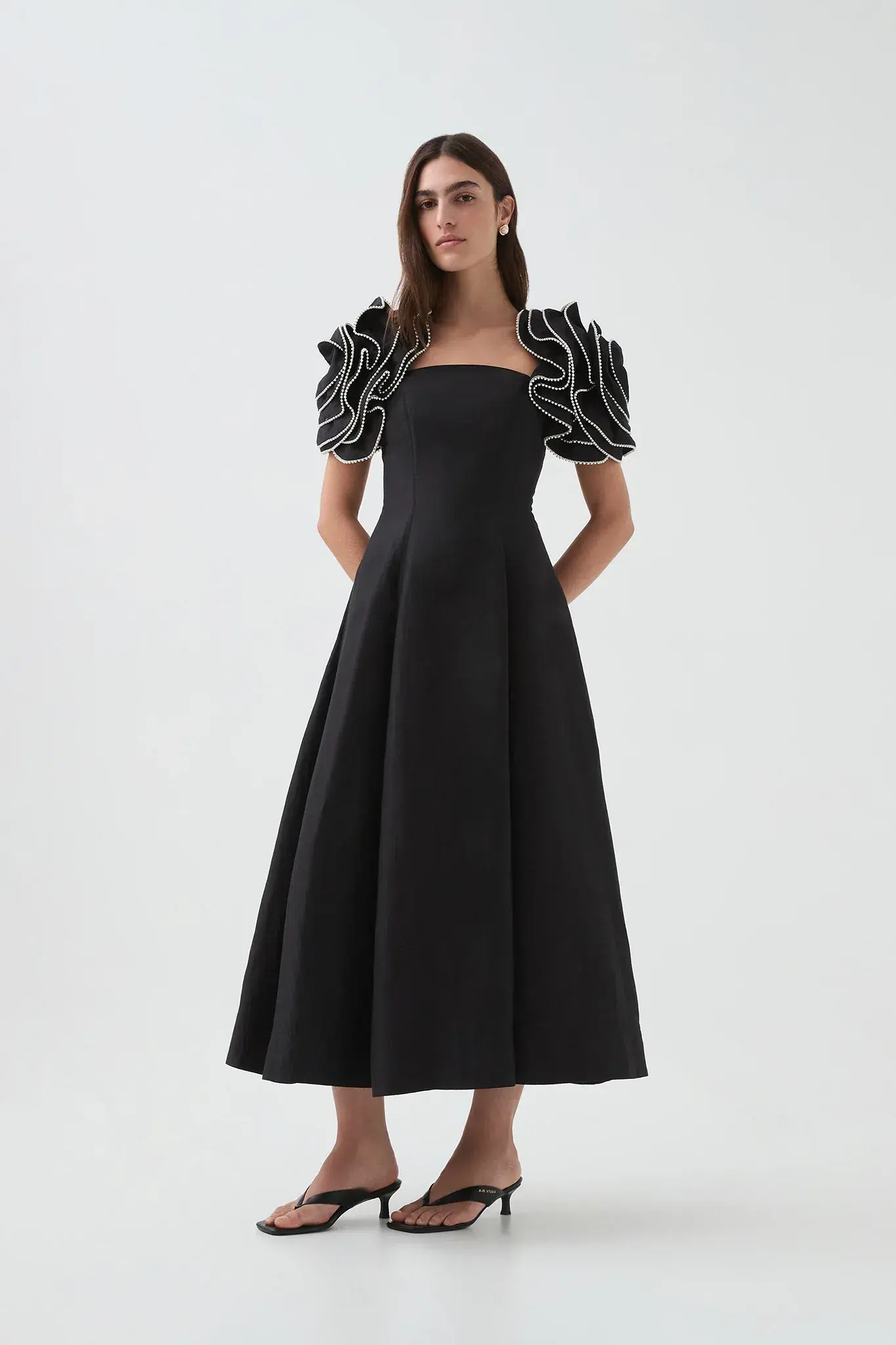 Aje Twyla Midi Dress in Black Size AU 12 - Image 2