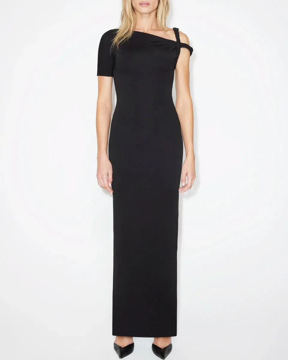 KHY Sueded Stretch Twist Maxi Dress Black Size S / Au 8  - Image 2