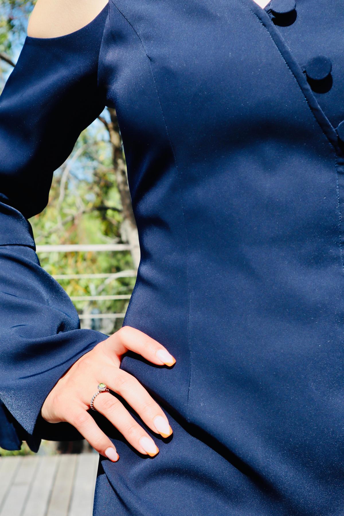 Navy blue Suite Dress Mossman Size 8-10 - Image 6