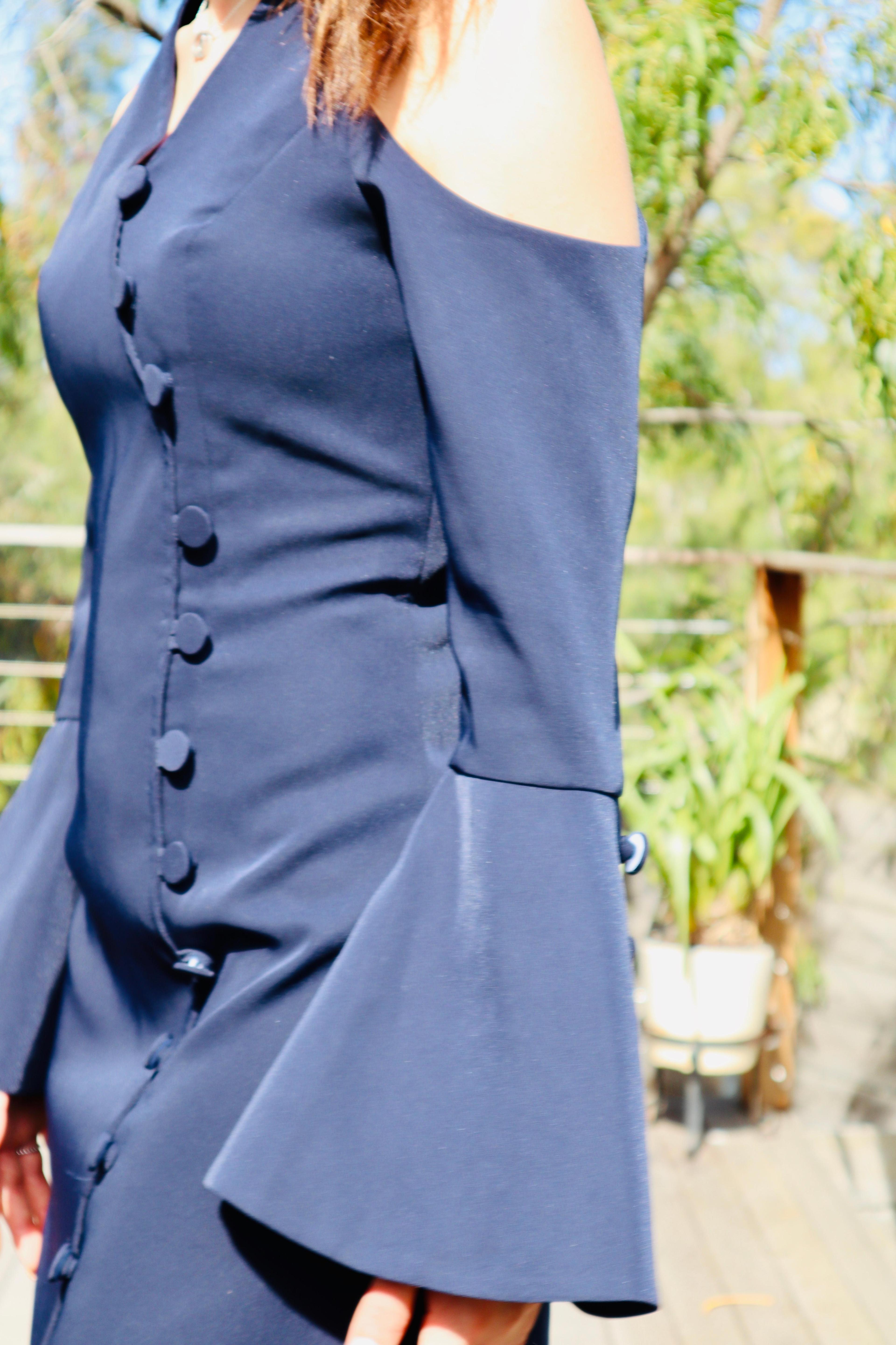 Navy blue Suite Dress Mossman Size 8-10 - Image 5