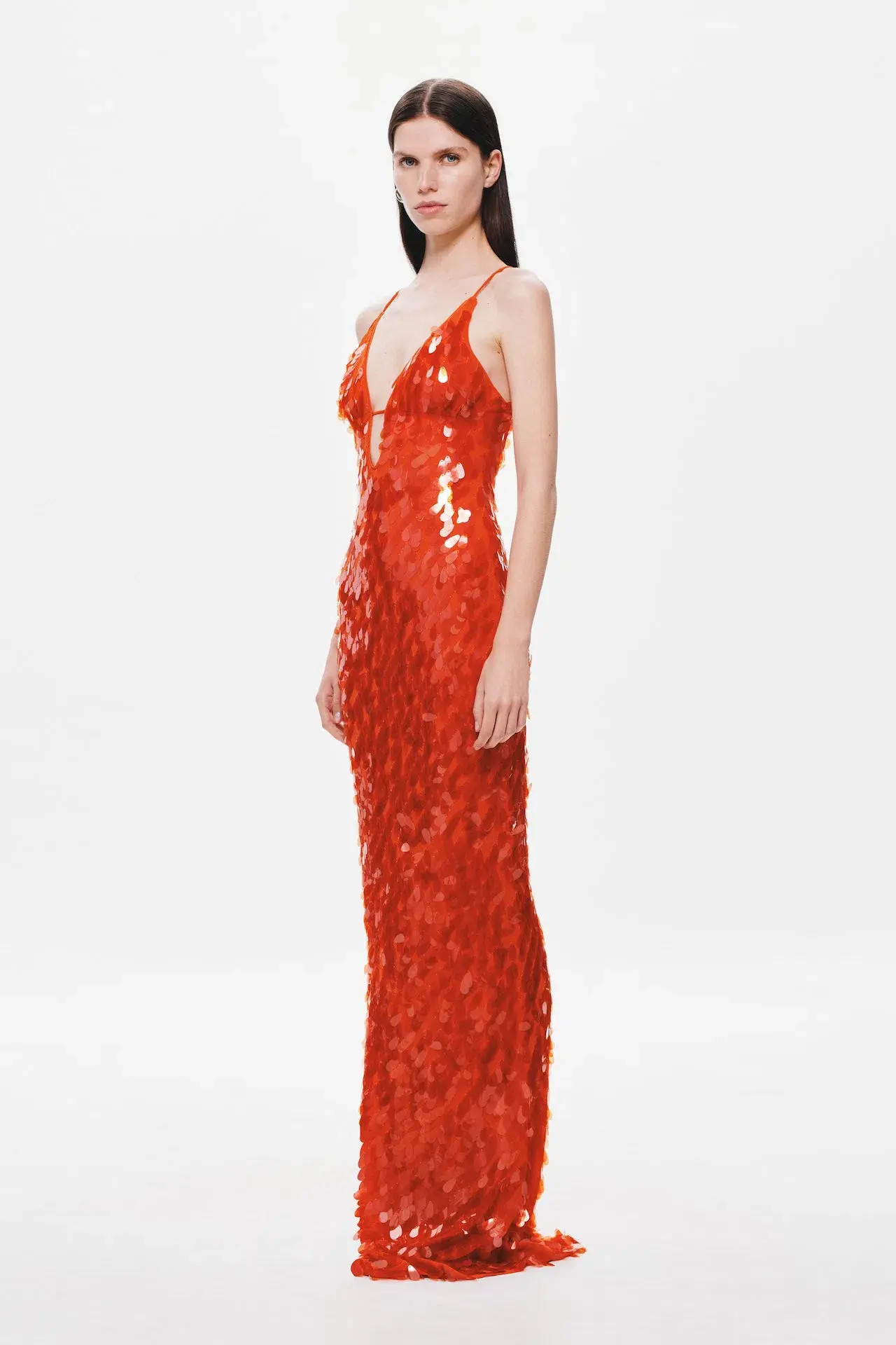 Misha Sapphire Sequin Maxi Dress in Red Sequin Size 8/S - Image 2