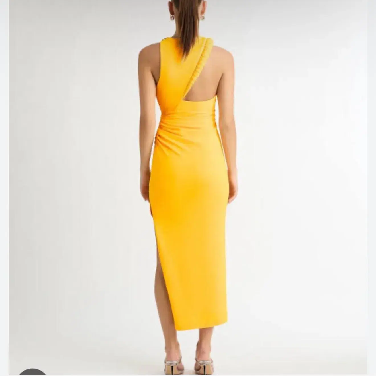 Sheike Portland Midi Dress Yellow Size 18  - Image 3