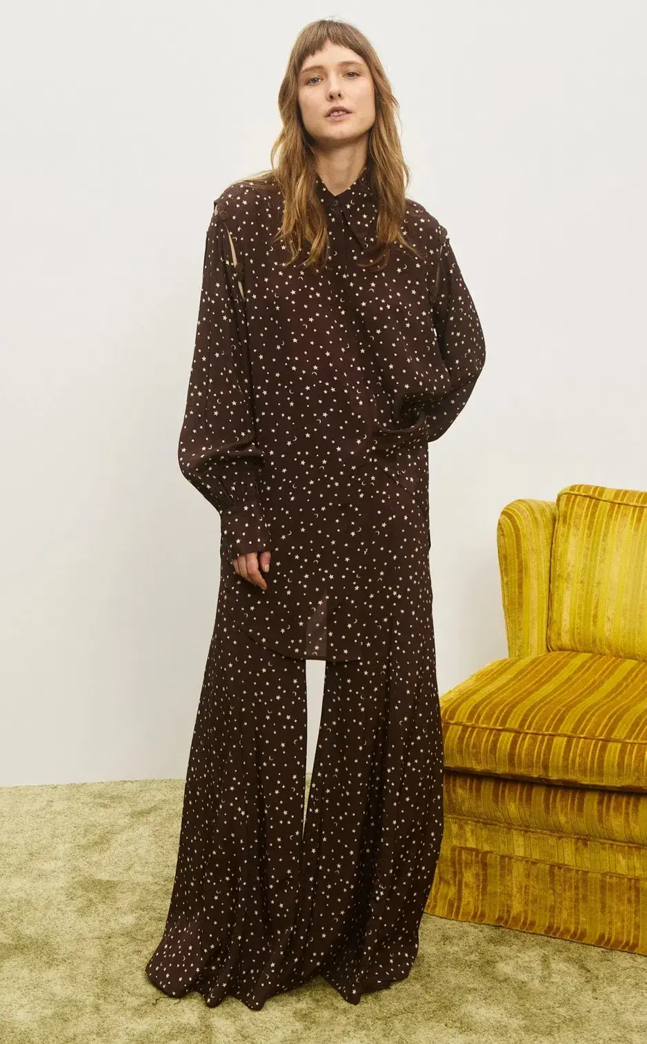 Alemais Silvio Shirt & Pant Set Brown Size  AU 10  - Image 1