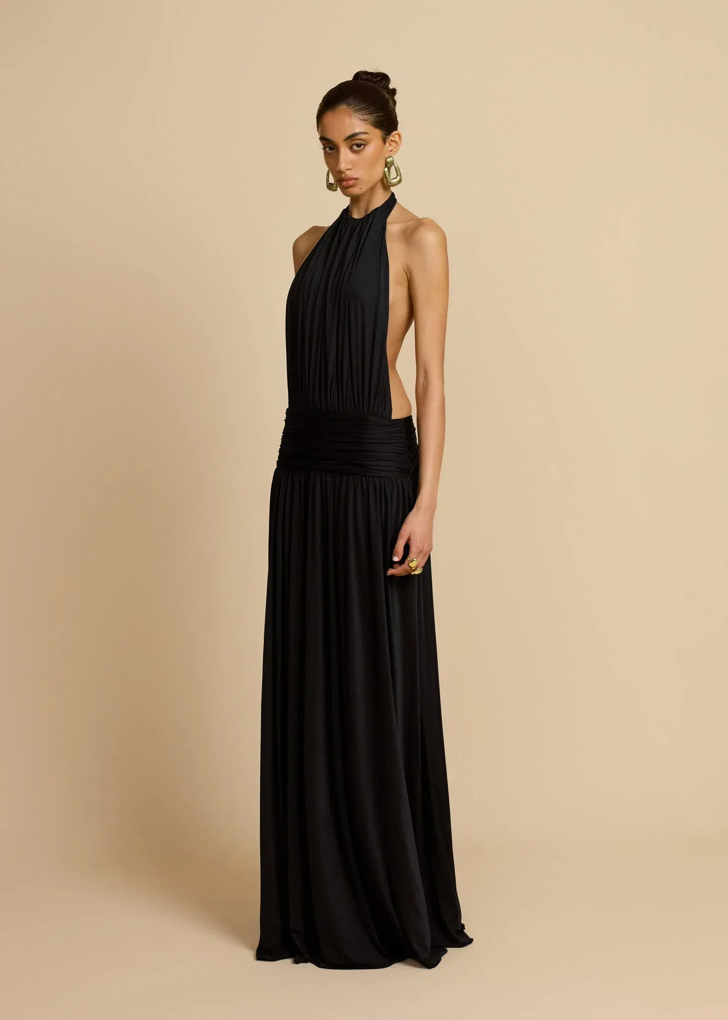 Arcina Ori Santina Floor Length Dress in Black Size 10 - Image 1