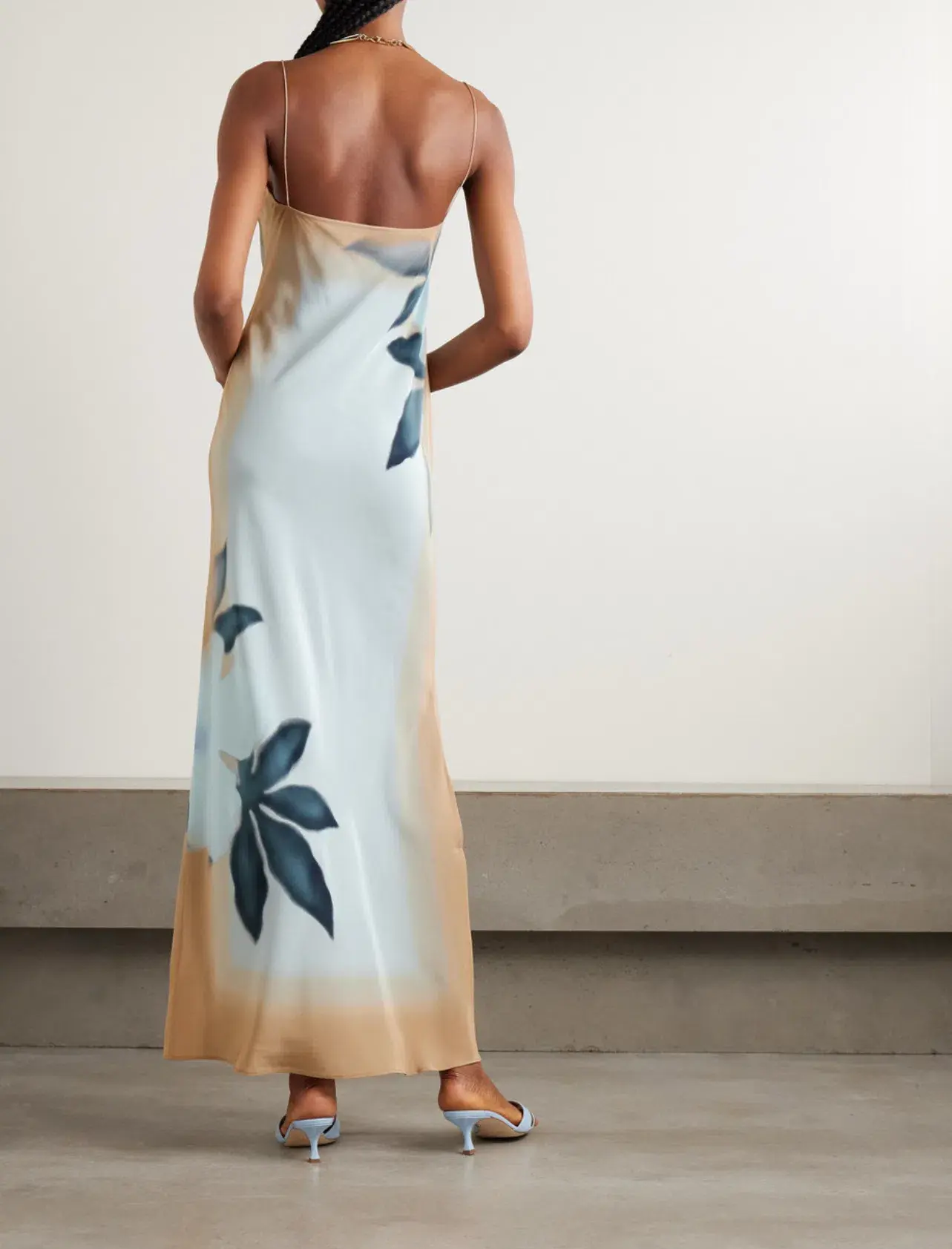 Sir The Label Serene Slip Maxi Dress Sequoia Blue Floral Size 3/AU 12 - Image 2
