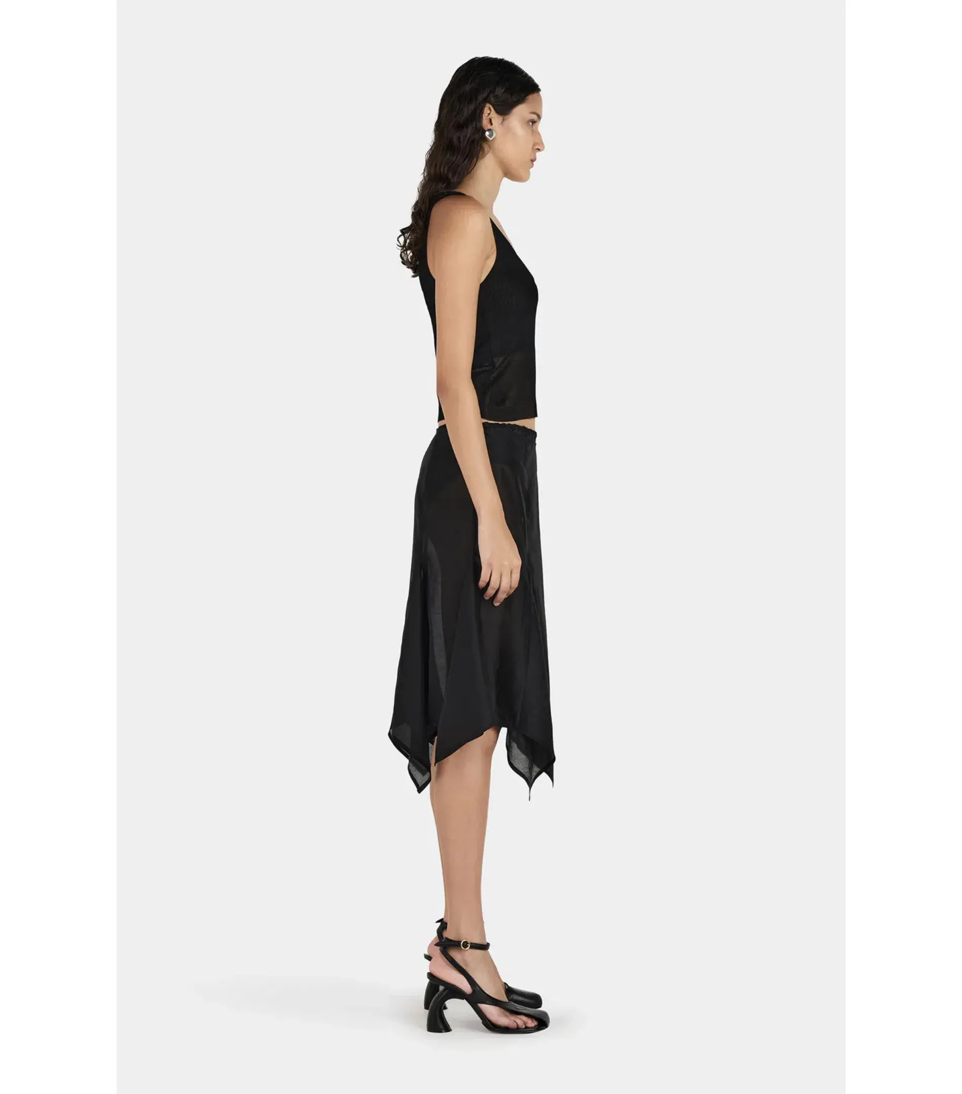 Hansen and Gretel Miller Knee Length Skirt Black Size AU 6 - Image 6