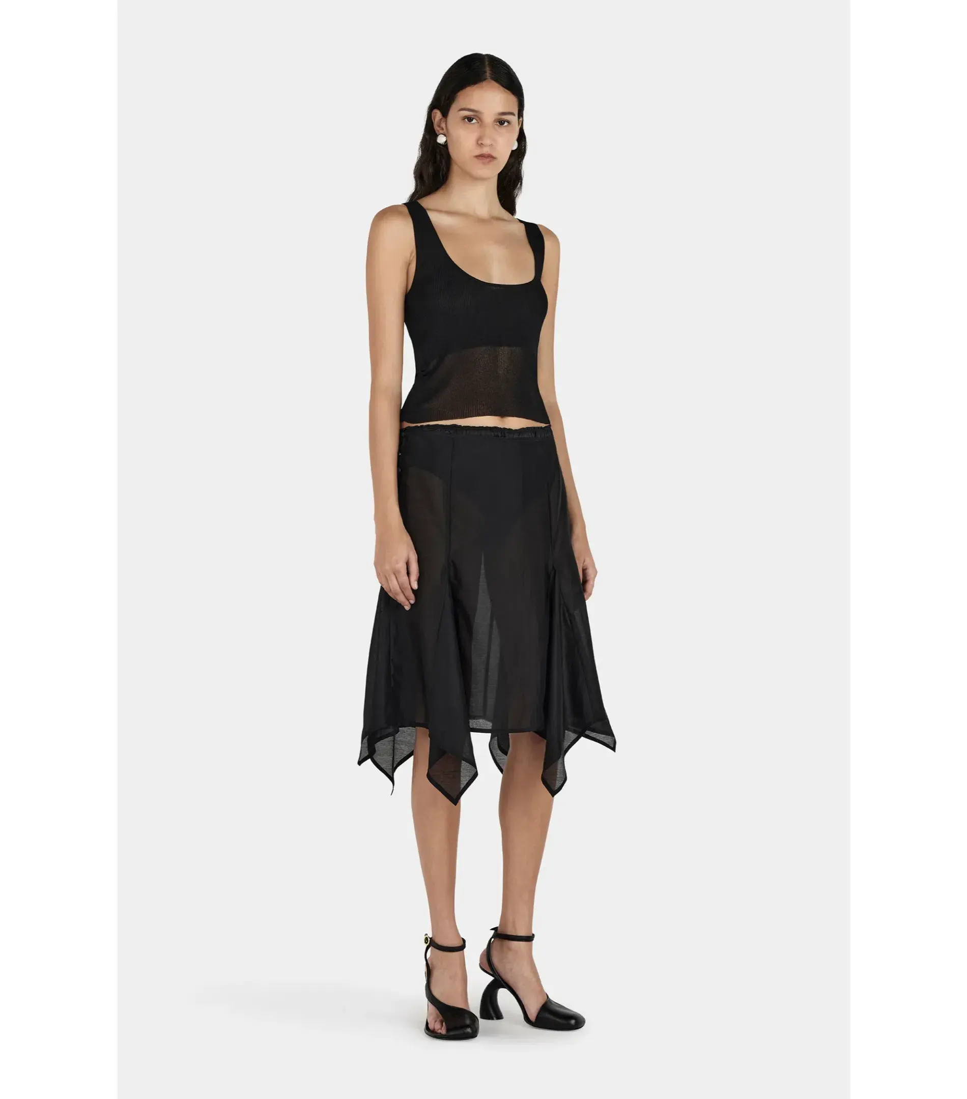 Hansen and Gretel Miller Knee Length Skirt Black Size AU 6 - Image 5