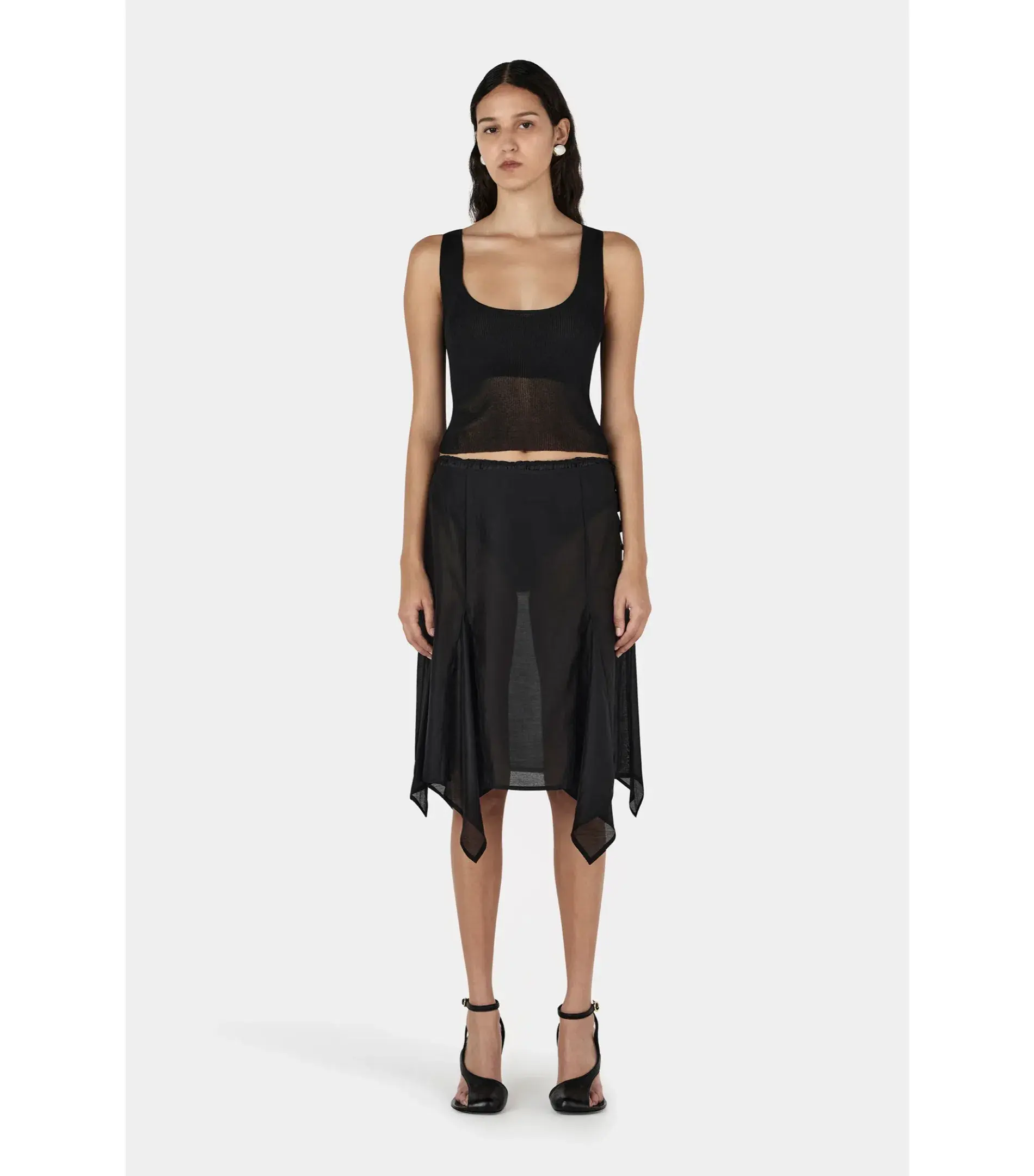 Hansen and Gretel Miller Knee Length Skirt Black Size AU 6 - Image 1