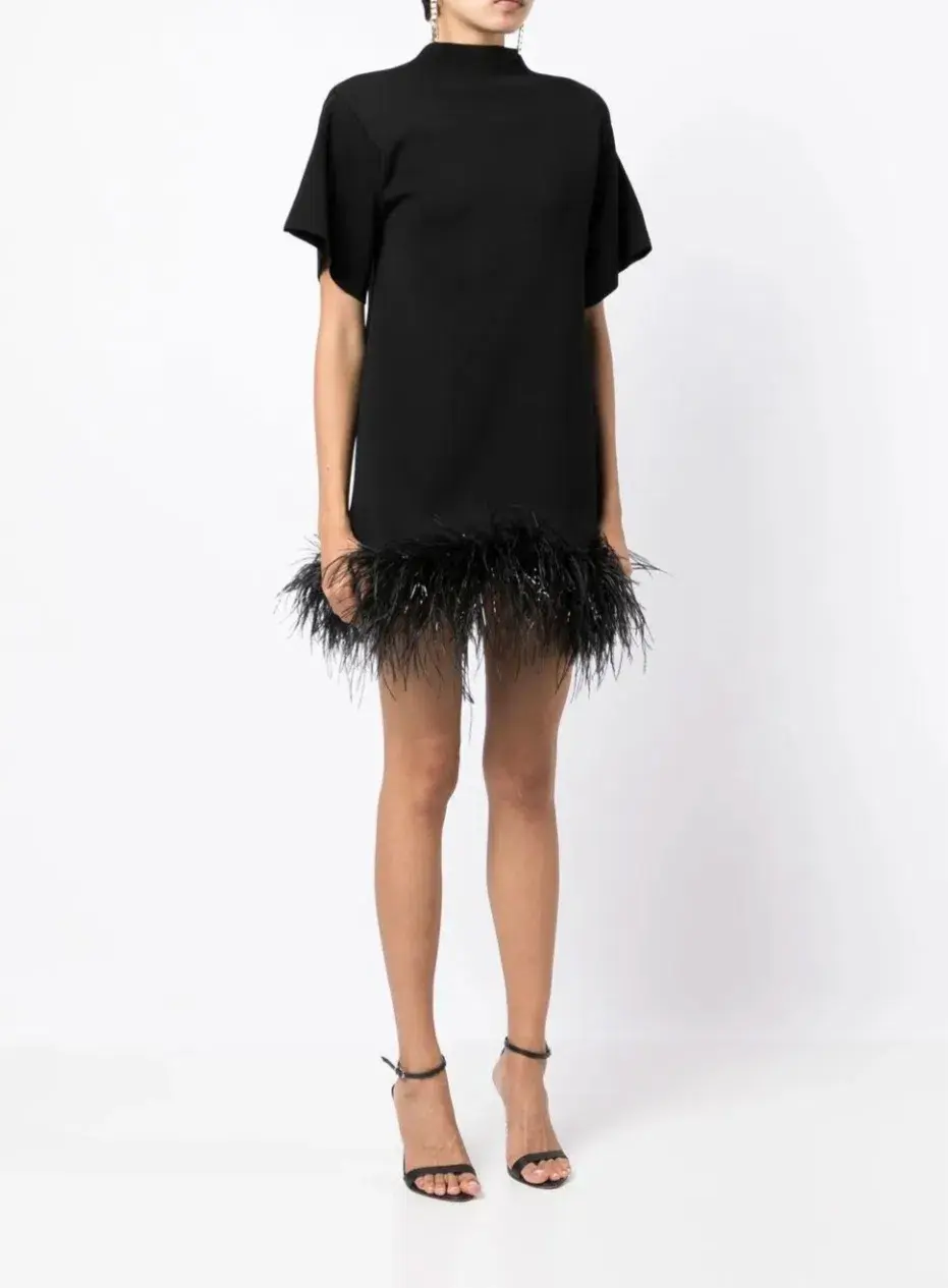 Rachel Gilbert Rita Mini Dress Black Size L/AU12 - Image 2