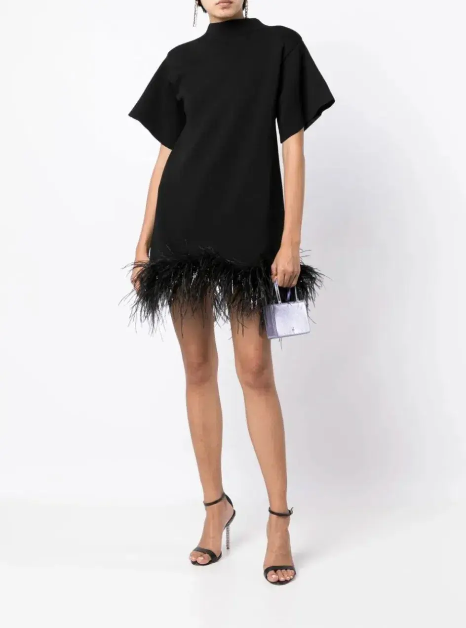 Rachel Gilbert Rita Mini Dress Black Size L/AU12 - Image 1