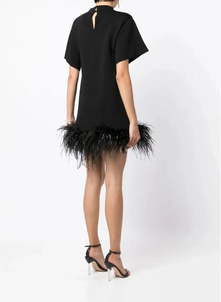 Rachel Gilbert Rita Mini Dress Black Size L/AU12 - Image 3