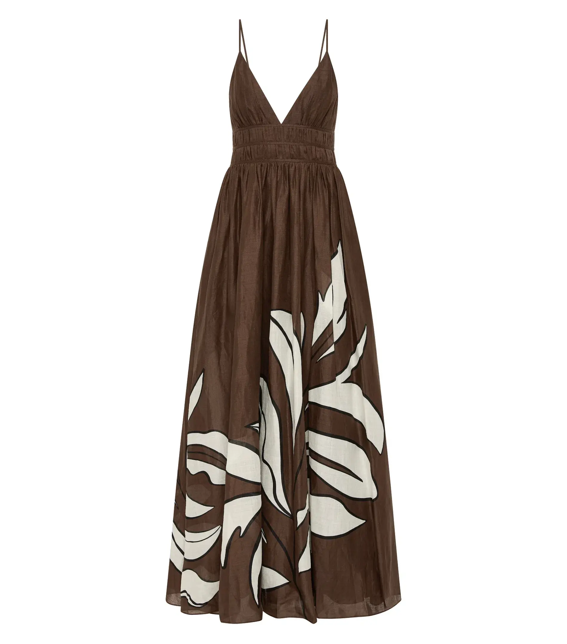 Aje Planetary Maxi Dress in Abstract Fern Carob Size AU 16 - Image 5