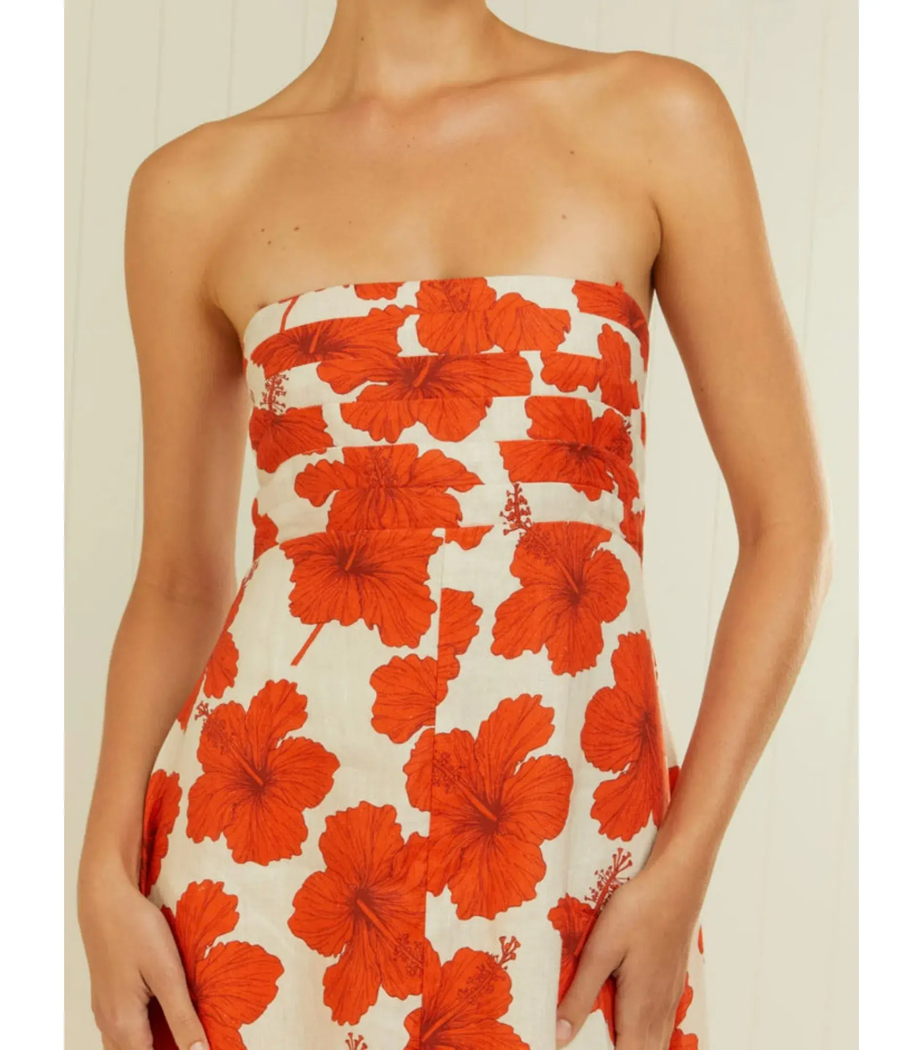 Palm Noosa Primrose Maxi Dress Red Hibiscus Size AU 10 - Image 2