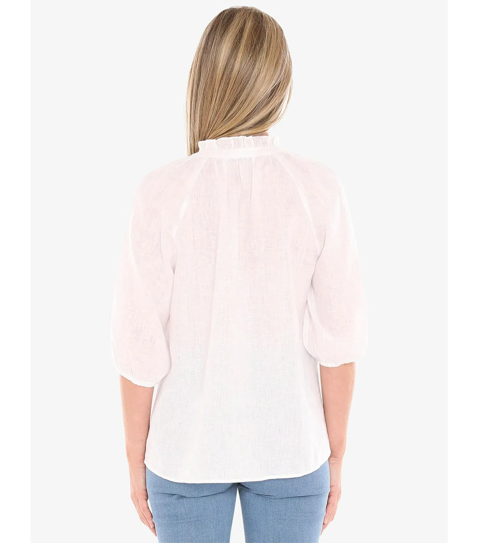 Jump Ruffle Neck Top White Size AU 16  - Image 5