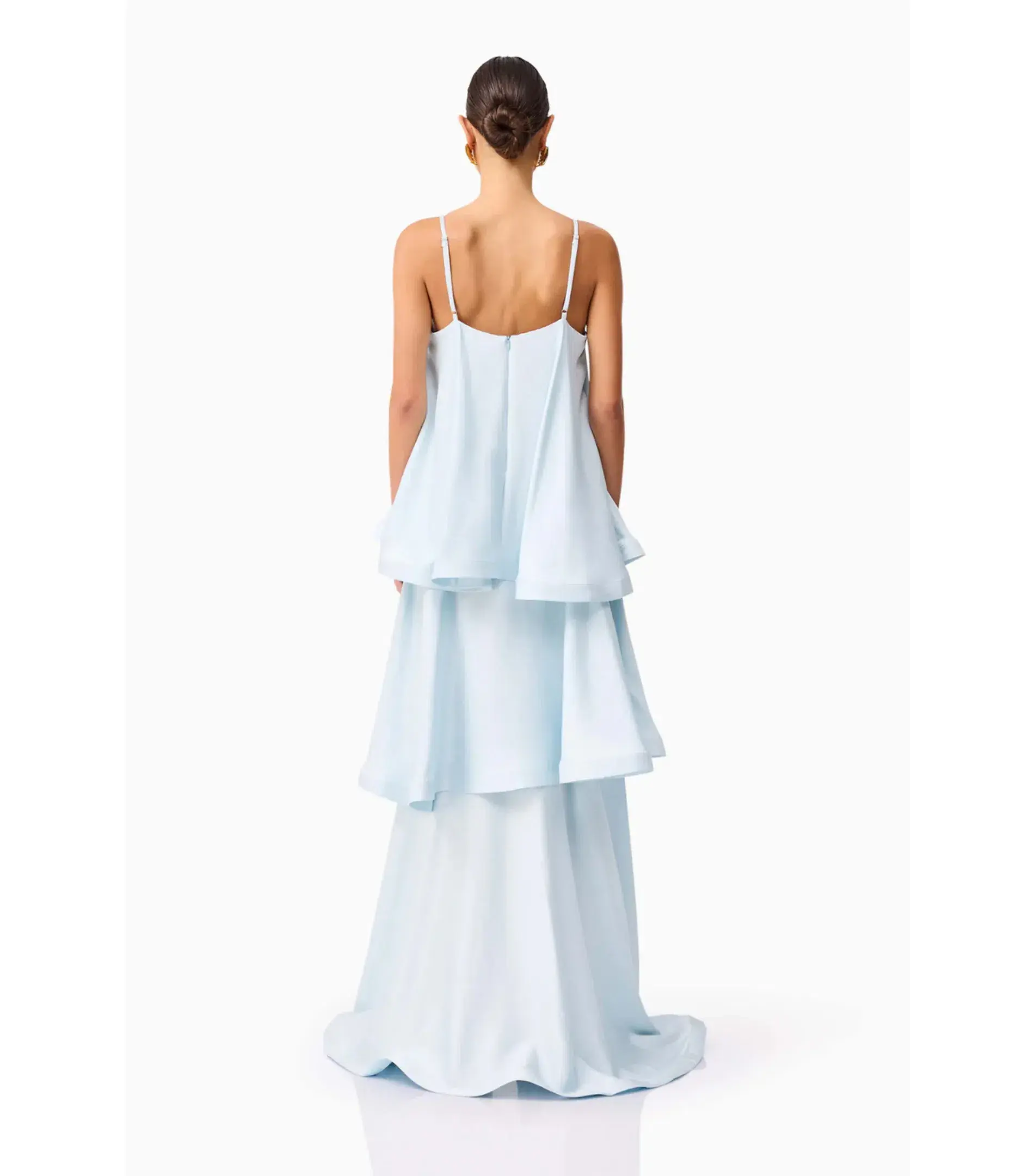 Elliatt Tilly Tiered Maxi Dress in Blue Size AU 10 - Image 4