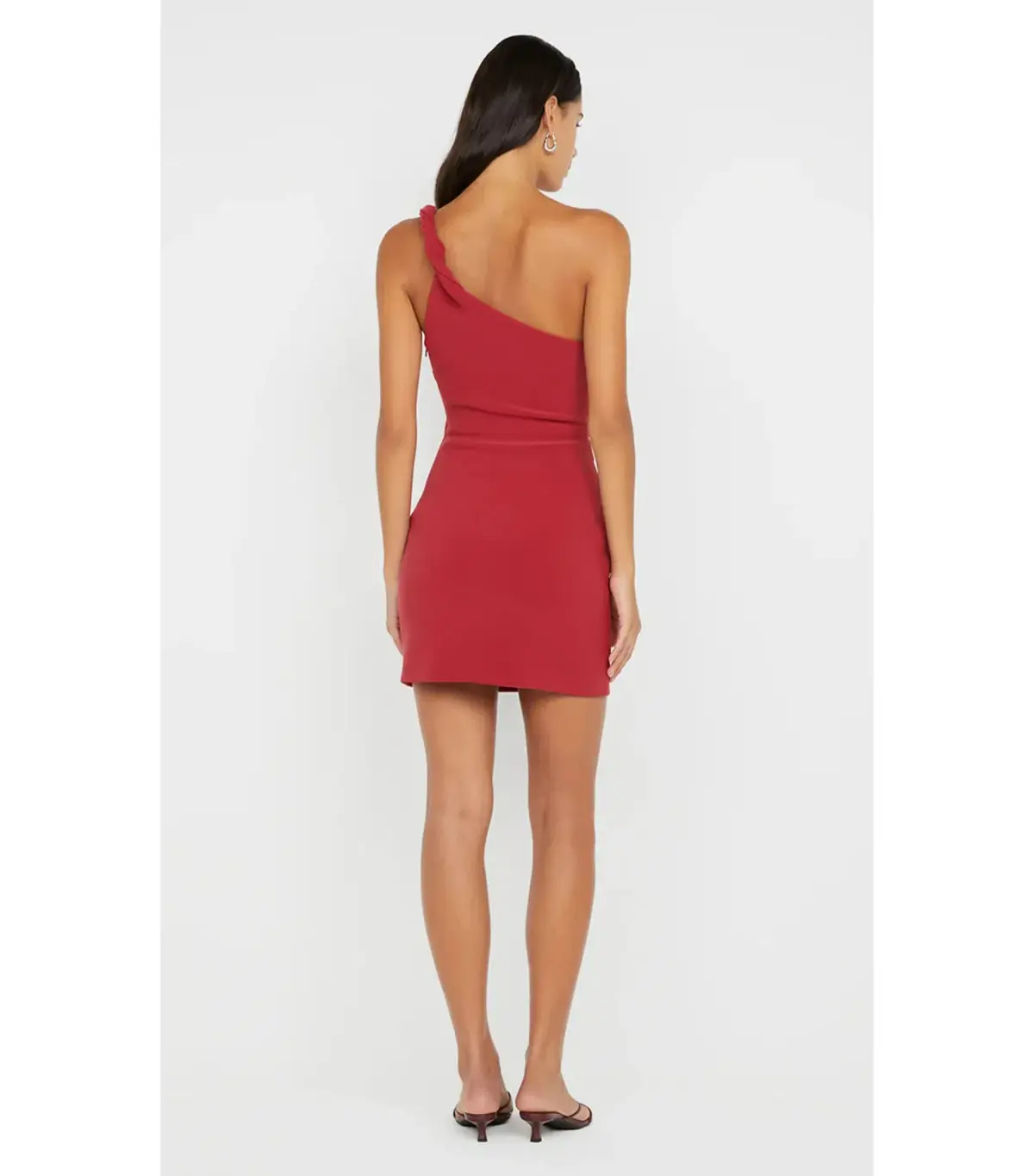 Bec & Bridge Ariven Asym Mini Dress Red Size AU 14 - Image 5
