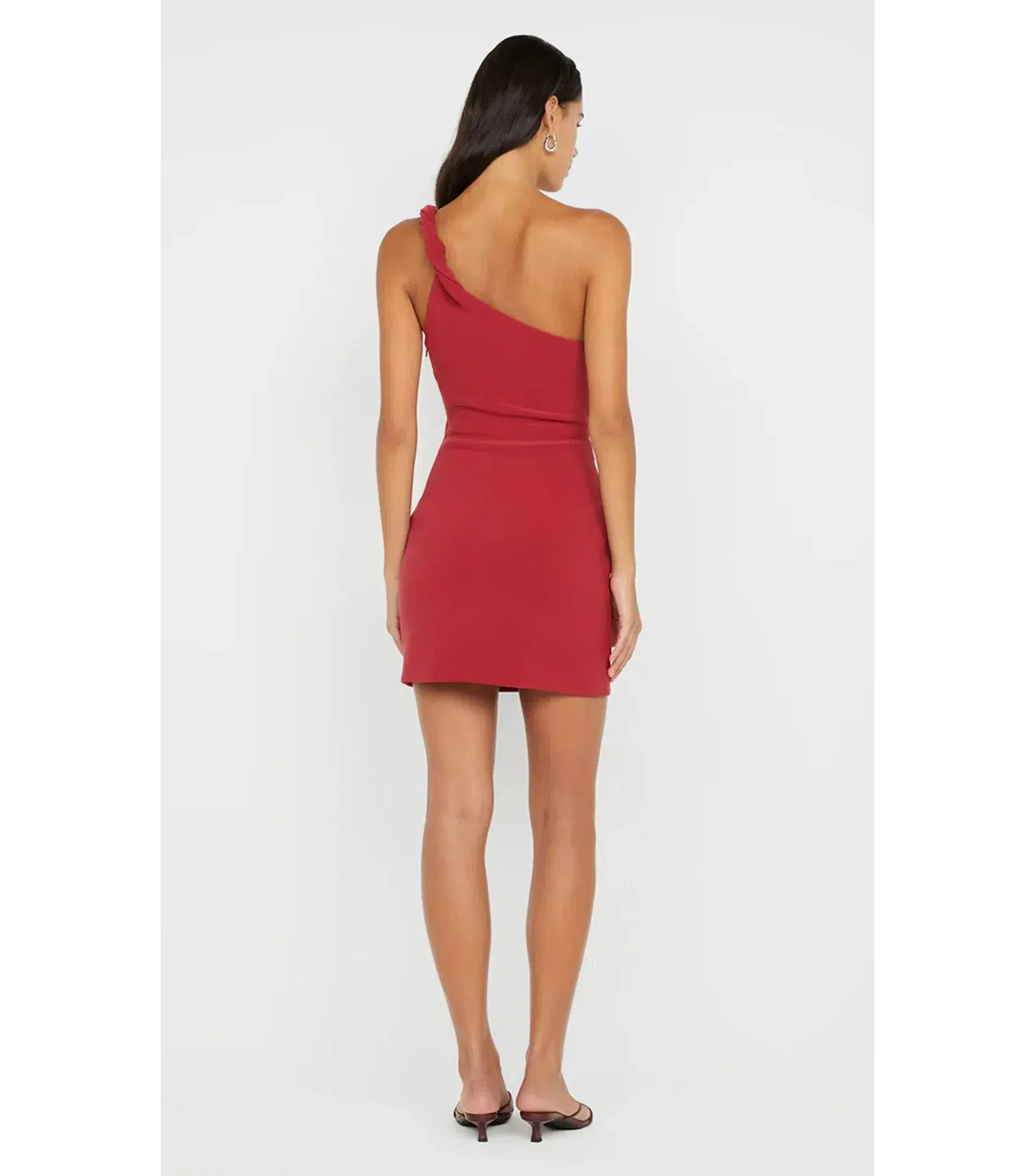 Bec & Bridge Ariven Asym Mini Dress Red Size AU 14 - Image 5