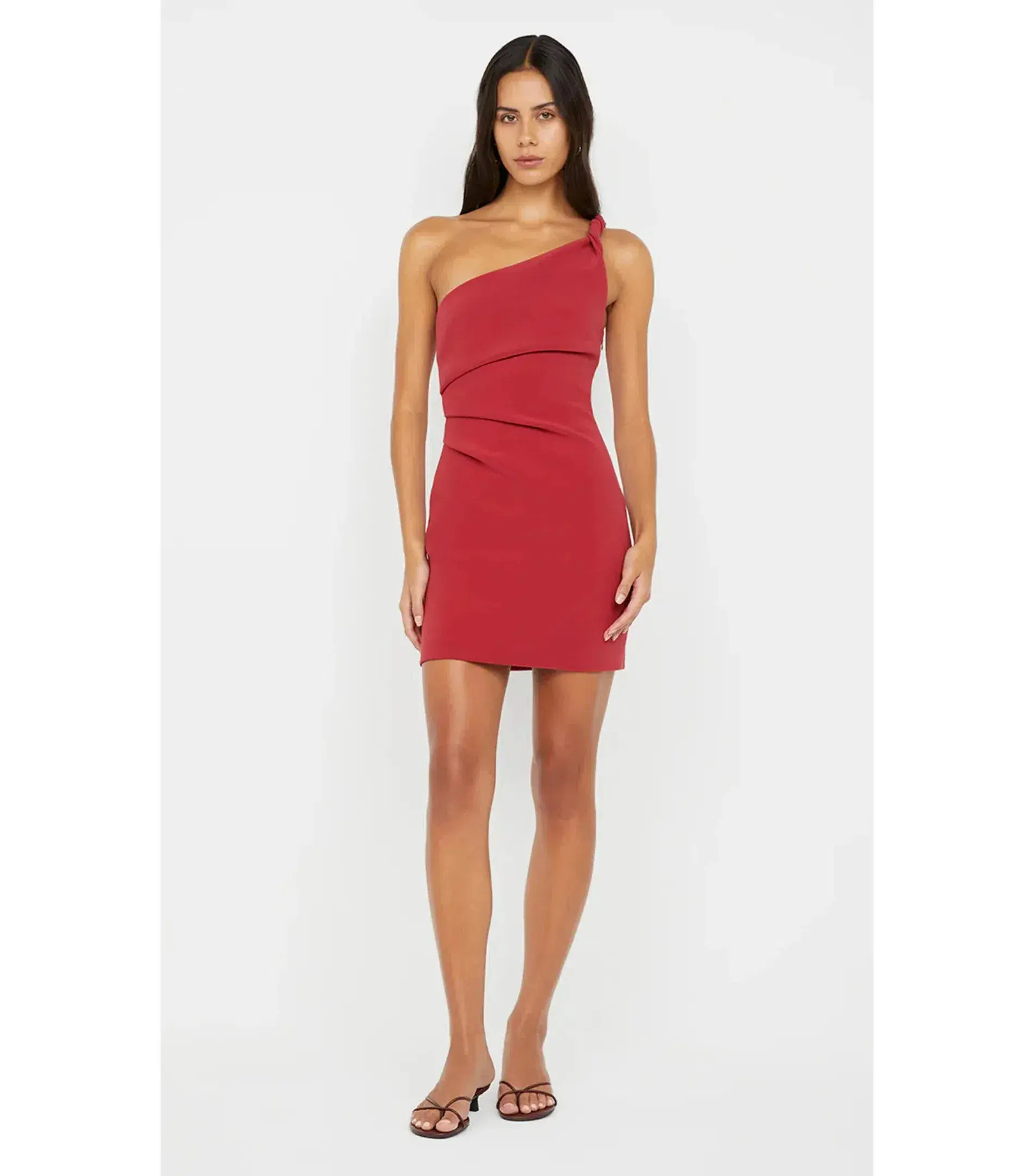 Bec & Bridge Ariven Asym Mini Dress Red Size AU 14 - Image 1