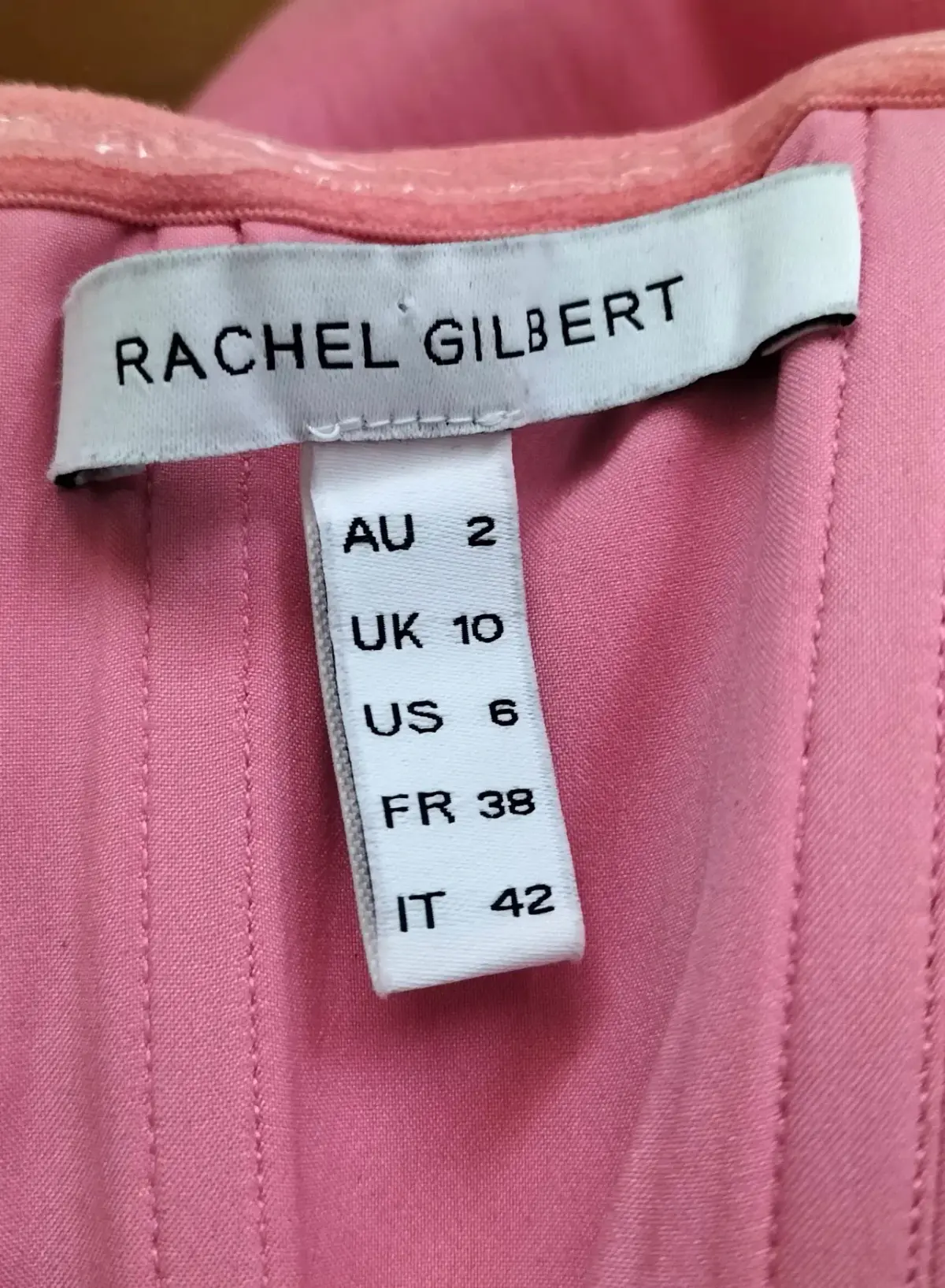 Rachel Gilbert Kace Mini Dress Pink Size 2 / AU 10 - Image 8