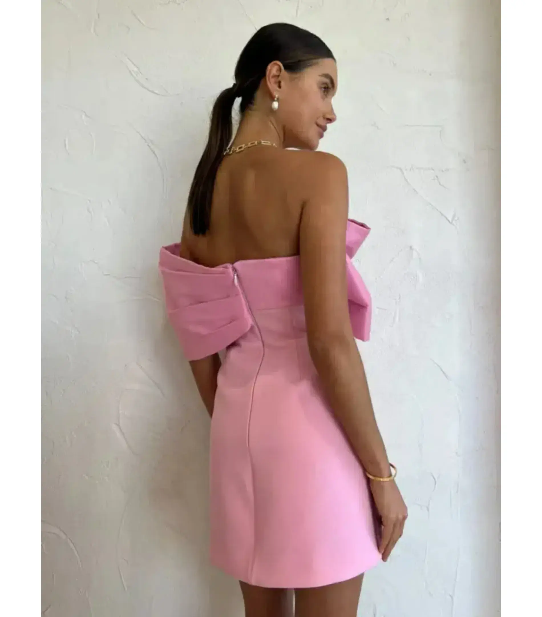 Rachel Gilbert Kace Mini Dress Pink Size 2 / AU 10 - Image 3