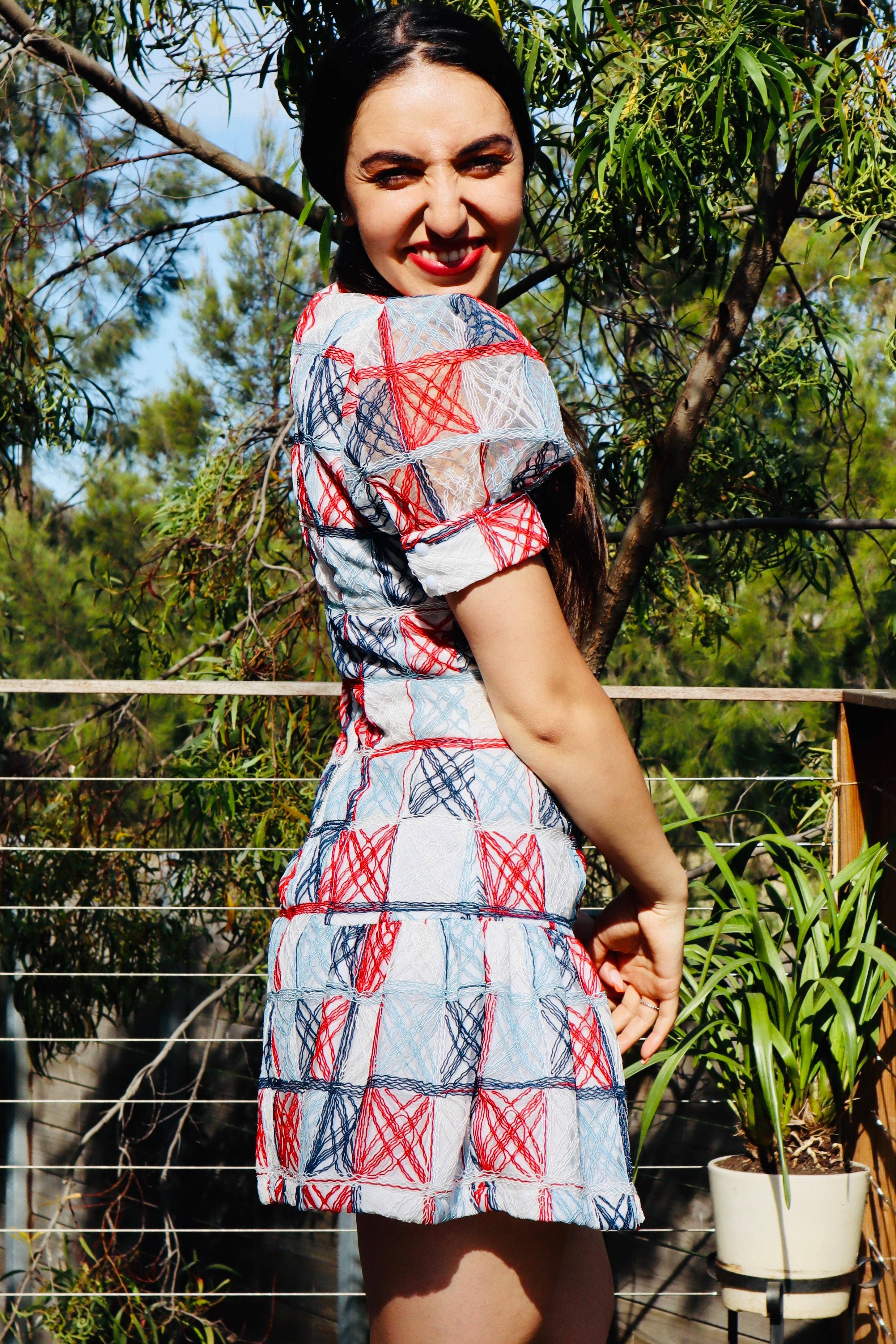 Mossman The Equal Angles Mini Dress Multi Size 6 - Image 7