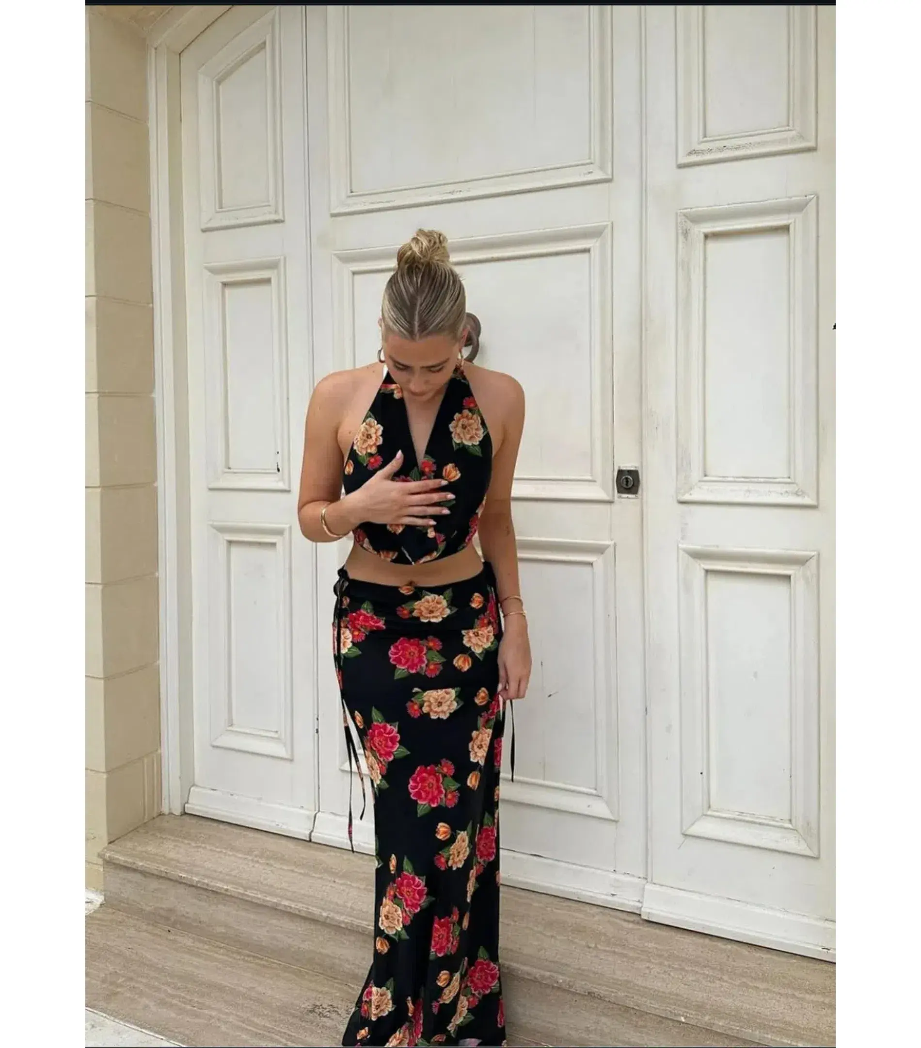 Vdm The Label Romy Top and Evvy Skirt Set in Camellia Size AU 10 - Image 1
