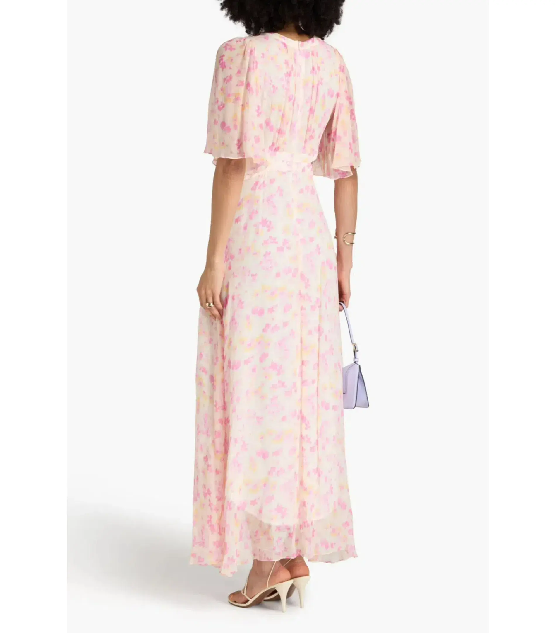 Maje Cutout Georgette Maxi Dress Printed Size 36 / AU 8  - Image 2