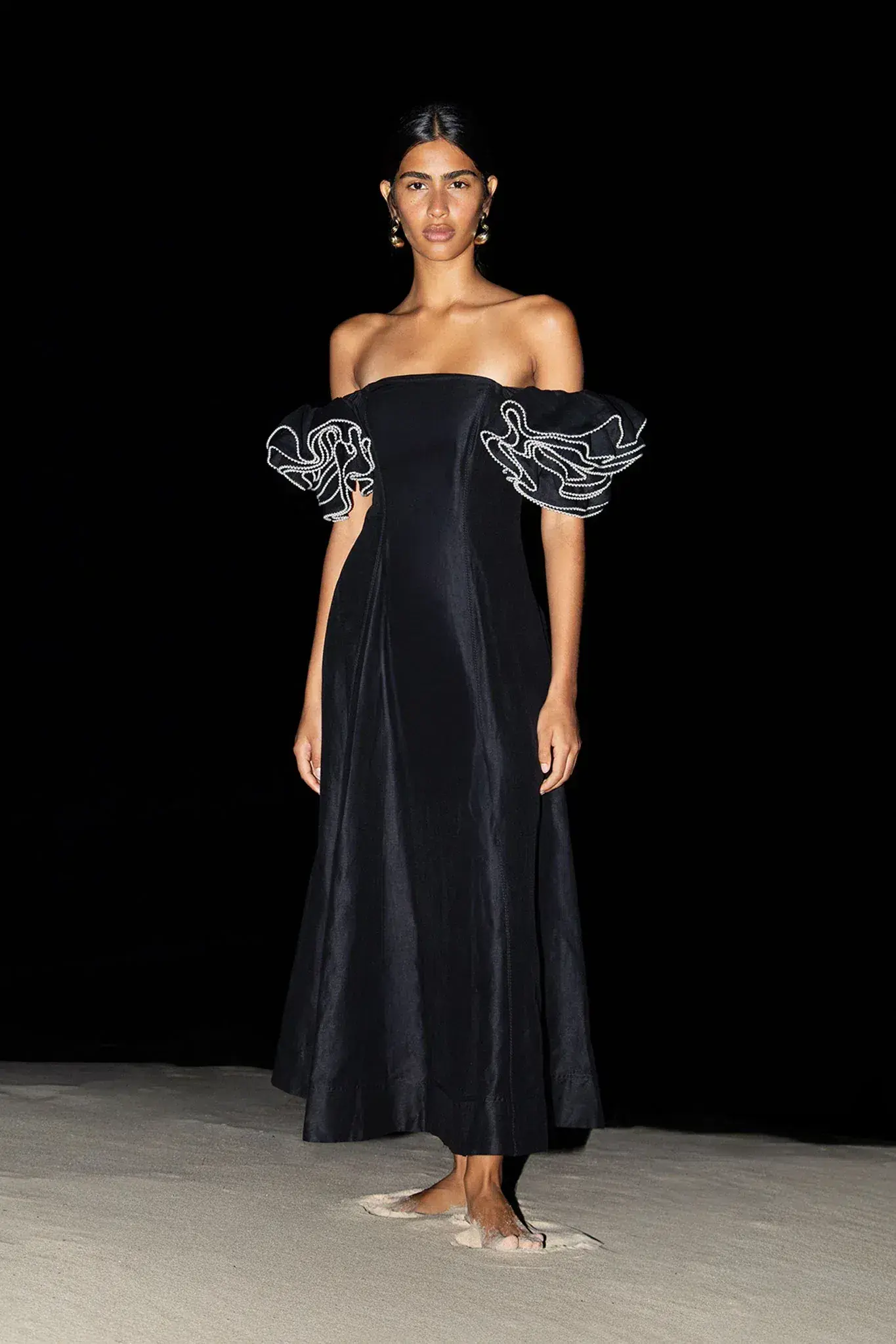 Aje Twyla Midi Dress in Black Size AU 14 - Image 1
