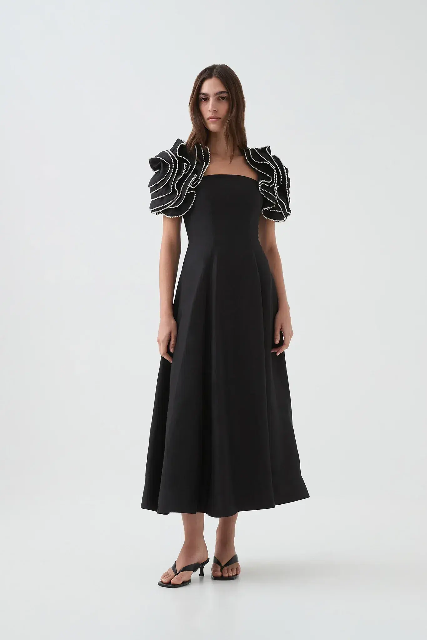 Aje Twyla Midi Dress in Black Size AU 14 - Image 3