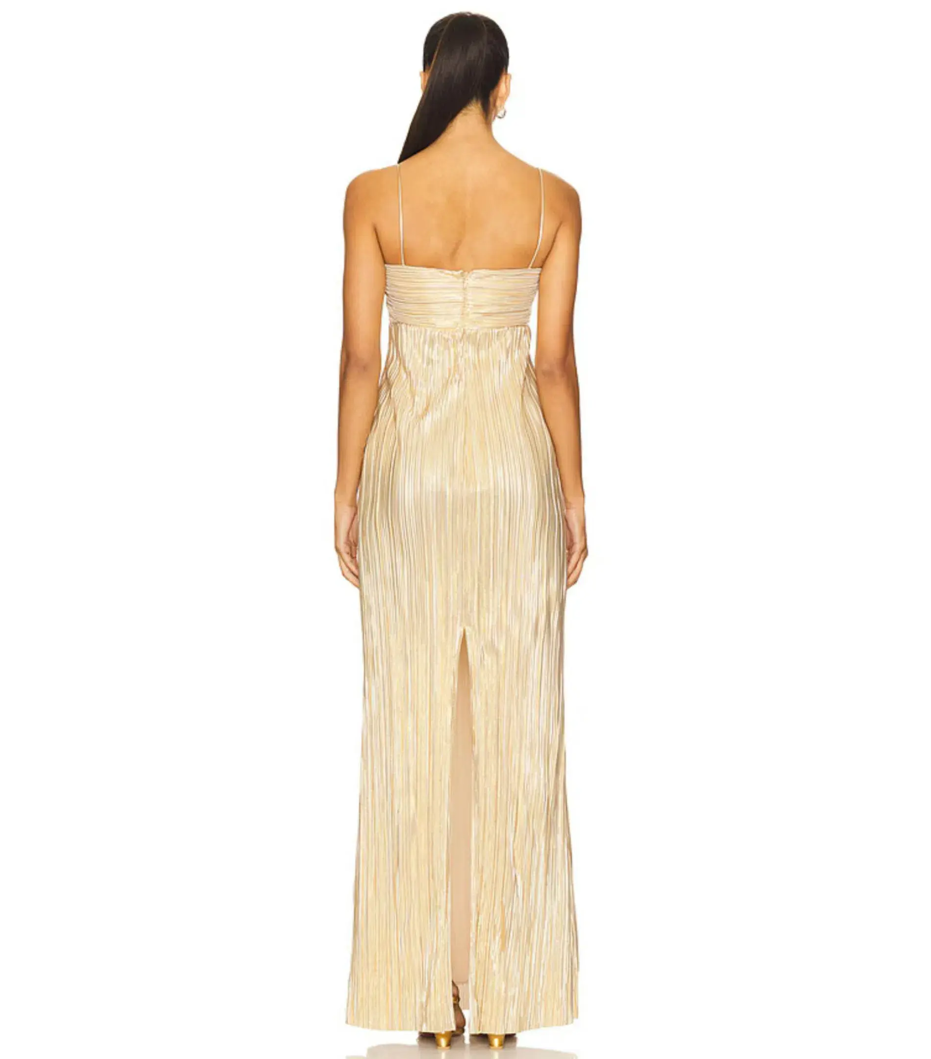 Lovers + Friends May Maxi Gown Gold Size AU 6  - Image 3