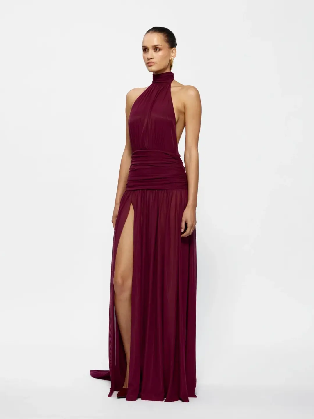 Effie Kats Verity Maxi Gown Burgundy Size S / AU 8  for rent on The Volte - main image
