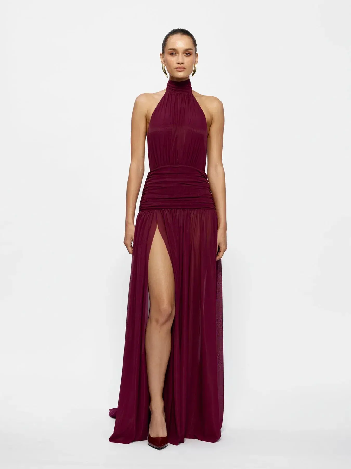 Effie Kats Verity Maxi Gown Burgundy Size S / AU 8  - Image 1