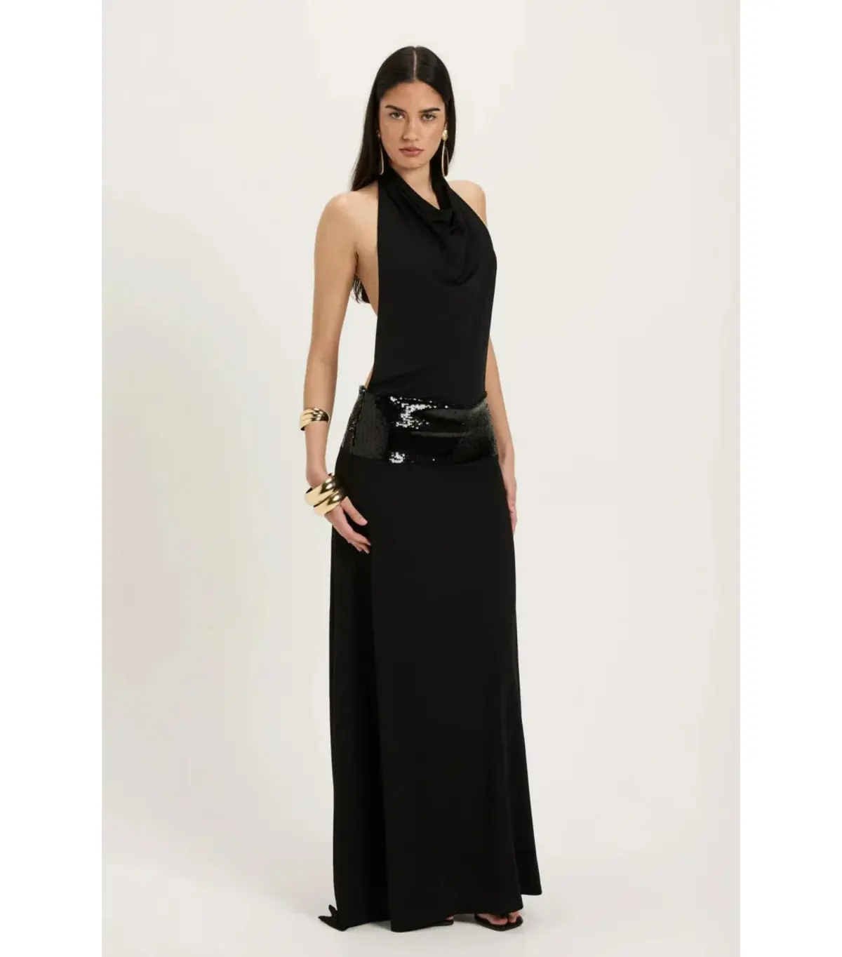 Ance Gria Adele Maxi Gown Black Size AU 8 - Image 1