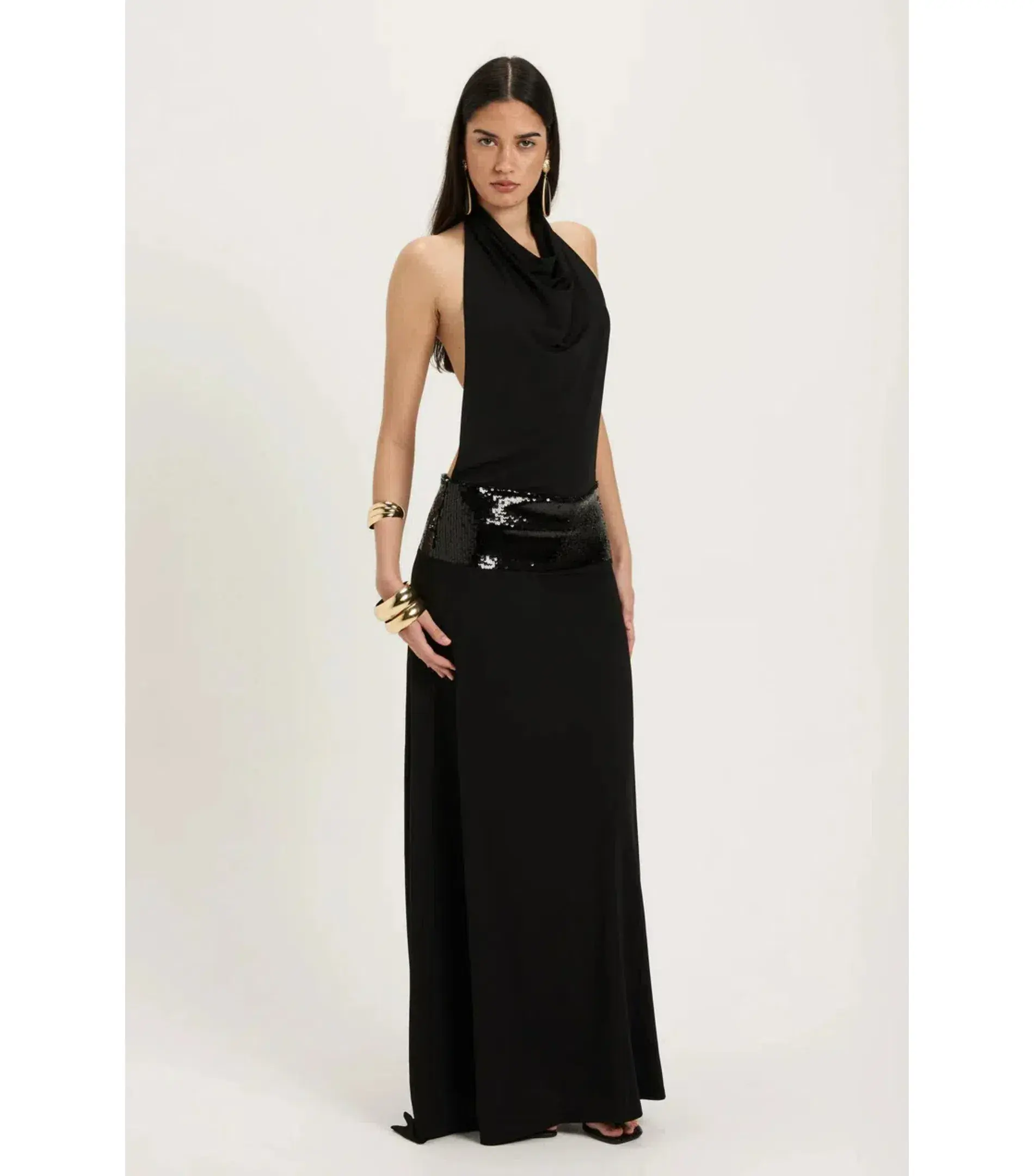 Ance Gria Adele Maxi Gown Black Size AU 8 - Image 1