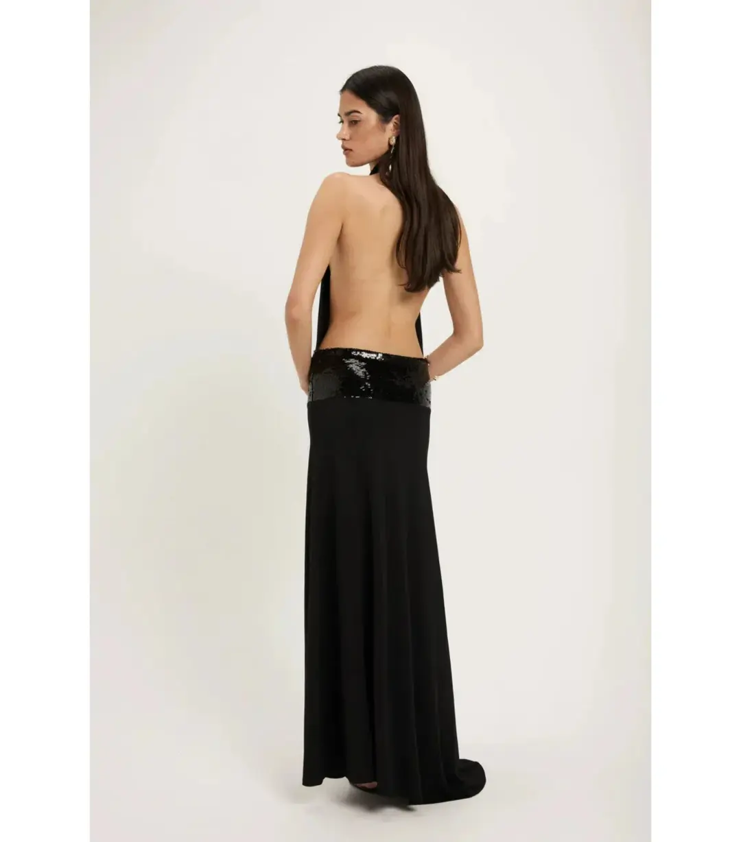 Ance Gria Adele Maxi Gown Black Size AU 8 for rent on The Volte - main image