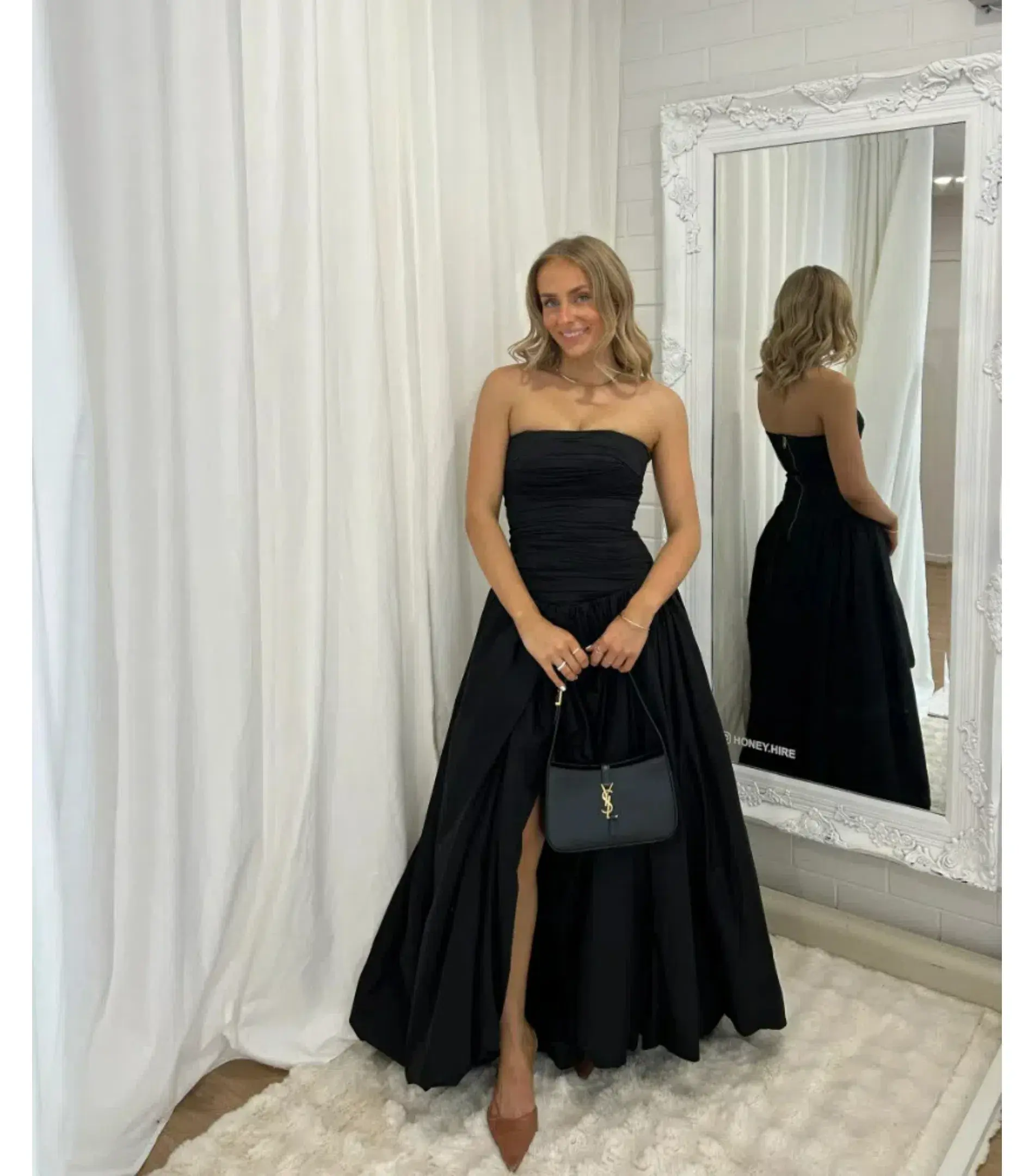 Aje Violette Bubble Hem Maxi Dress in Black Size AU 12  - Image 1