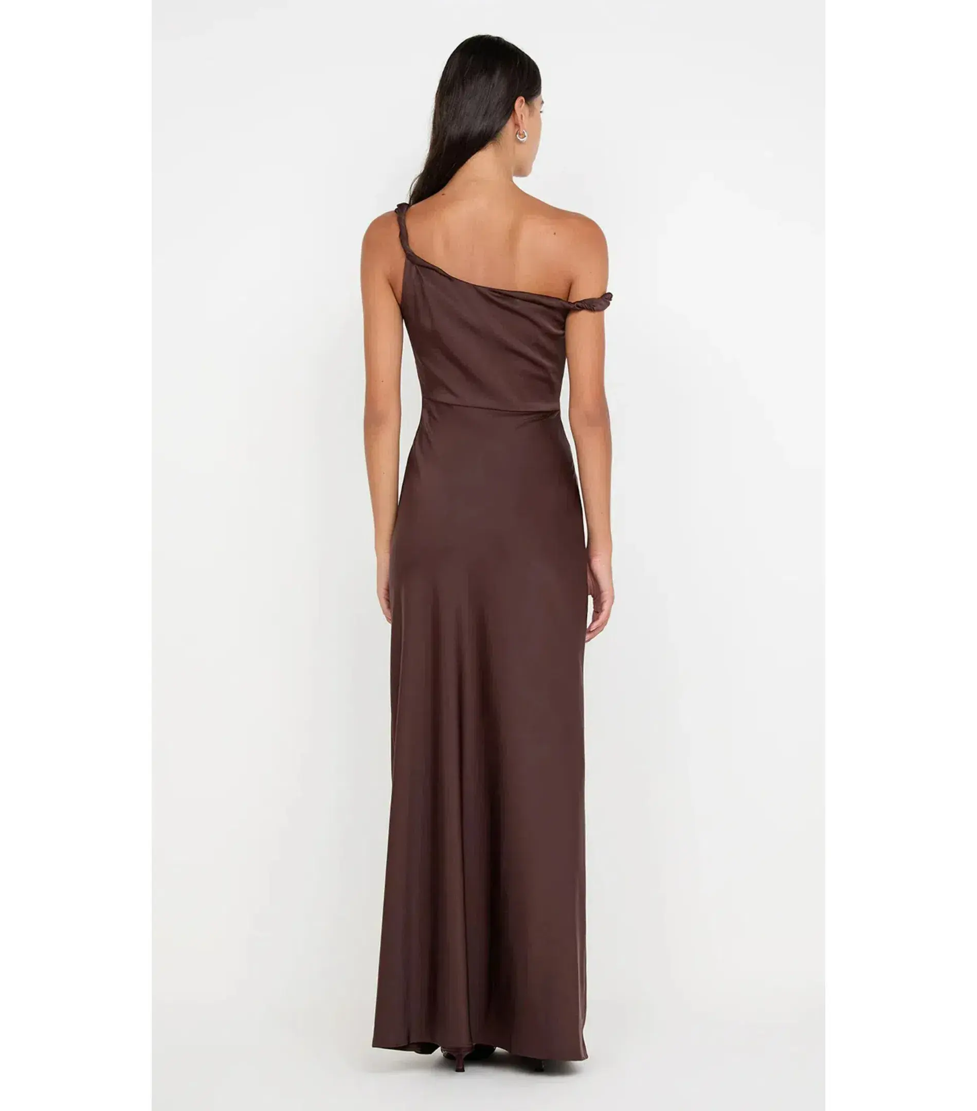 Bec & Bridge Lunetta Twist Strap Maxi Dress Dark Chocolate Size AU 14 - Image 3